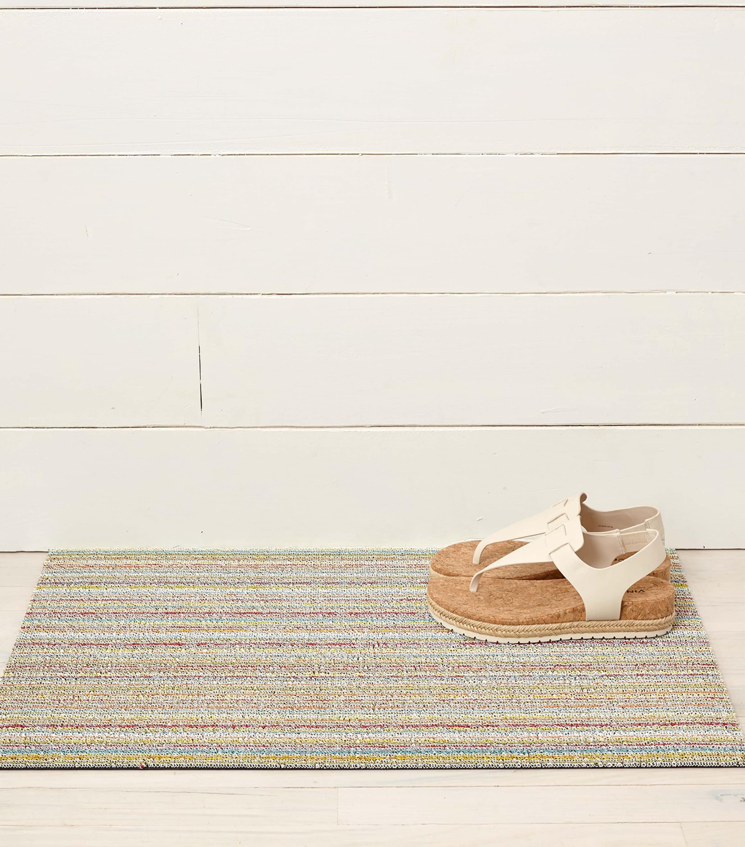 Skinny Stripe Shag Doormat (46cm x 71cm) MULTI Image 3