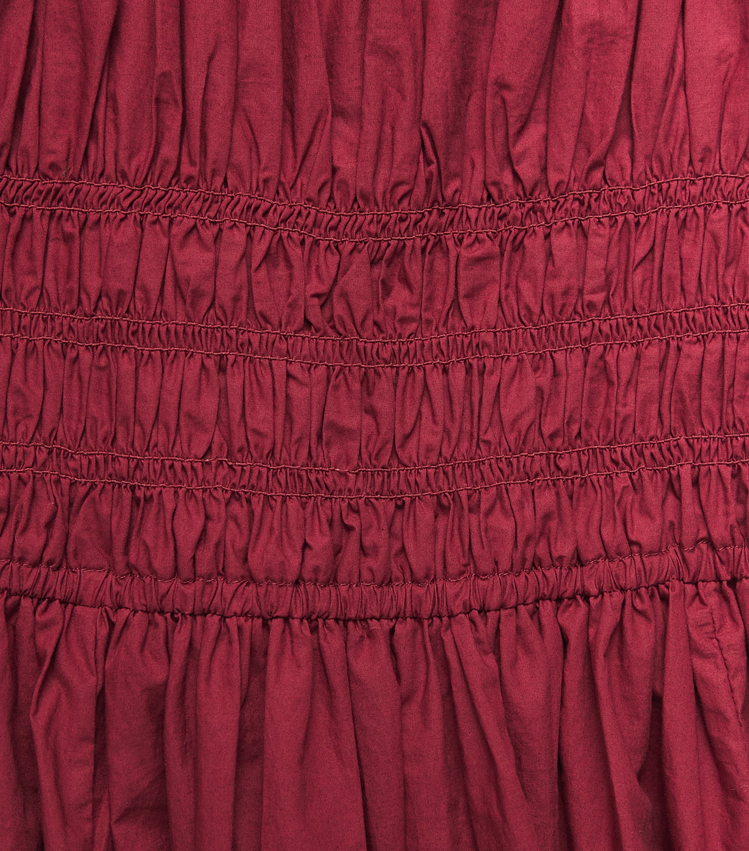 DÔEN Womens Organic Cotton Quinley Midi Dress Deep Ruby Image 6