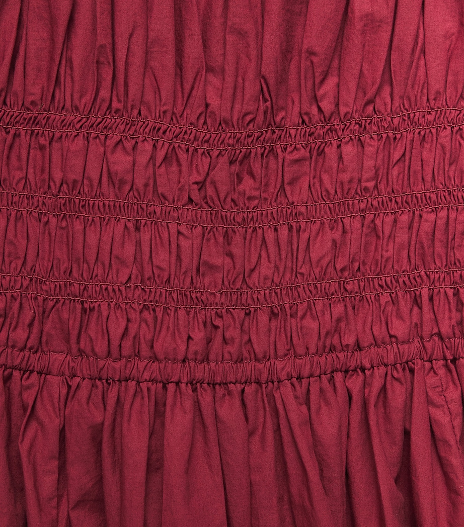 DÔEN Womens Organic Cotton Quinley Midi Dress Deep Ruby Image 6