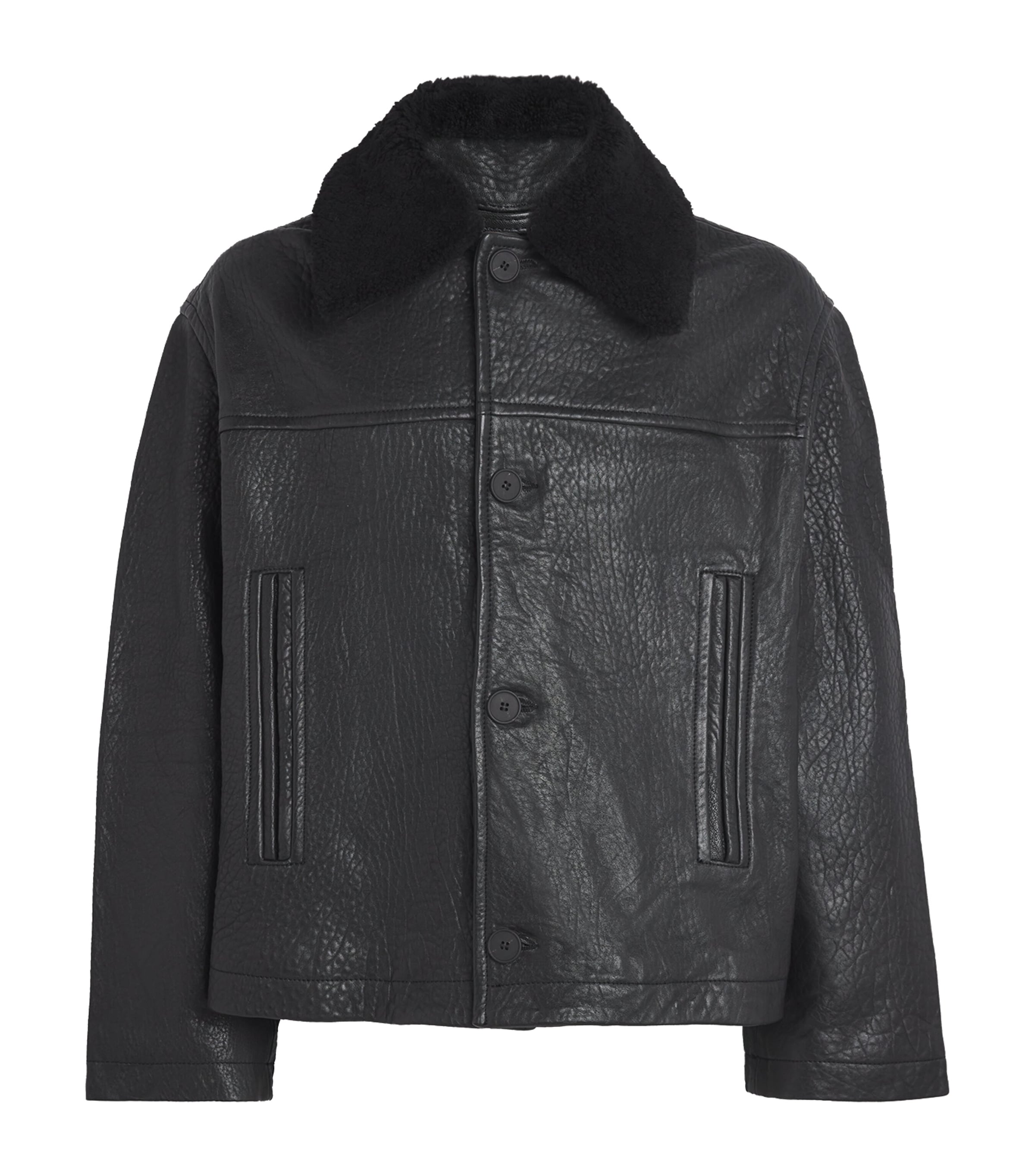 Del Leather Jacket BLACK Image 1