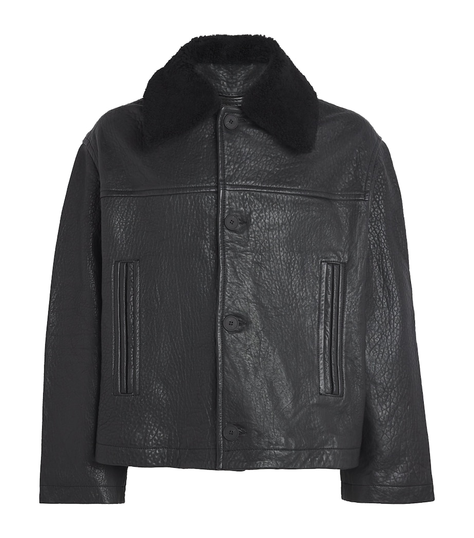 Del Leather Jacket BLACK Image 1