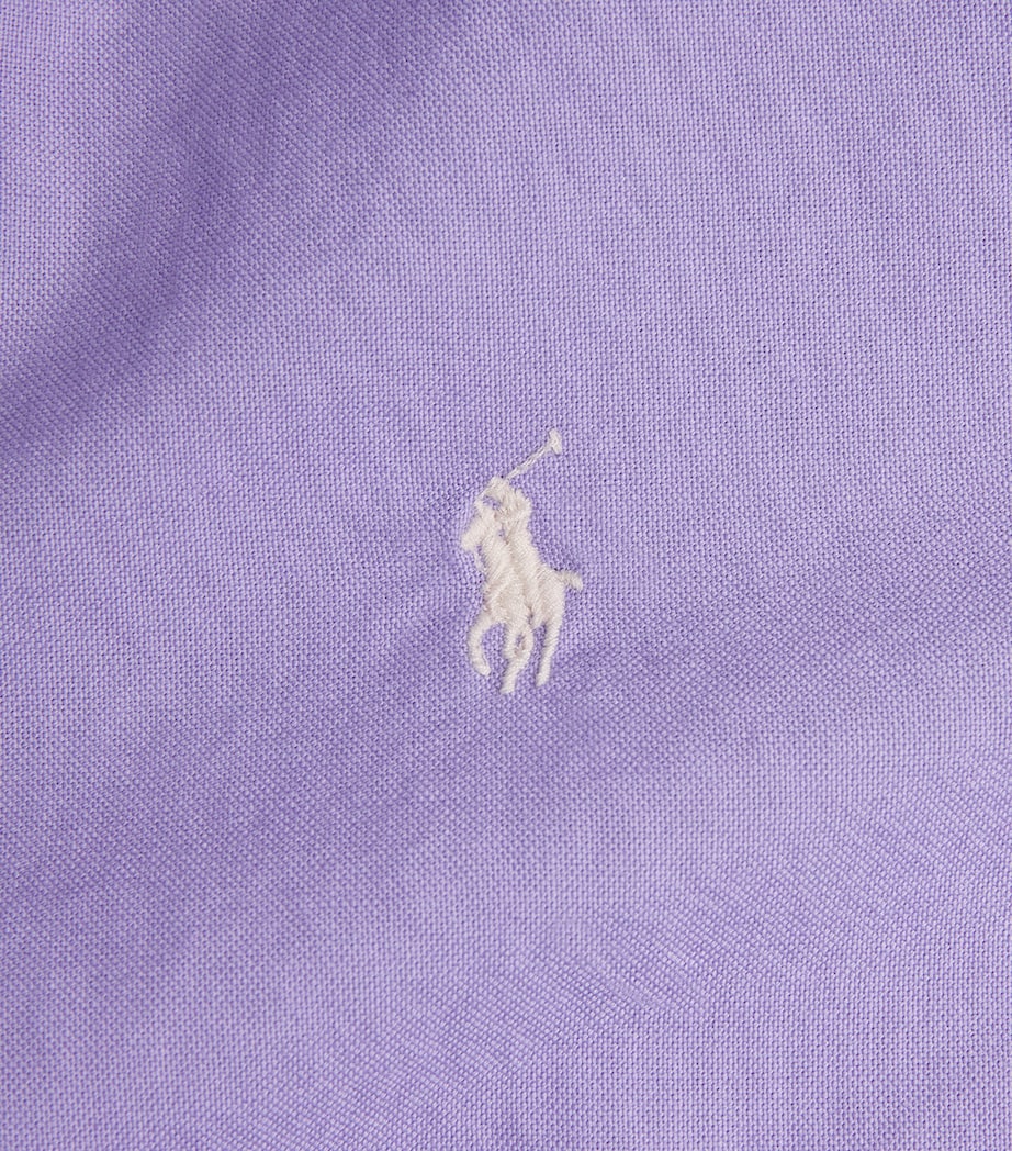 Polo Ralph Lauren Mens Cotton Garment-Dyed Oxford Shirt Powder Purple Image 6