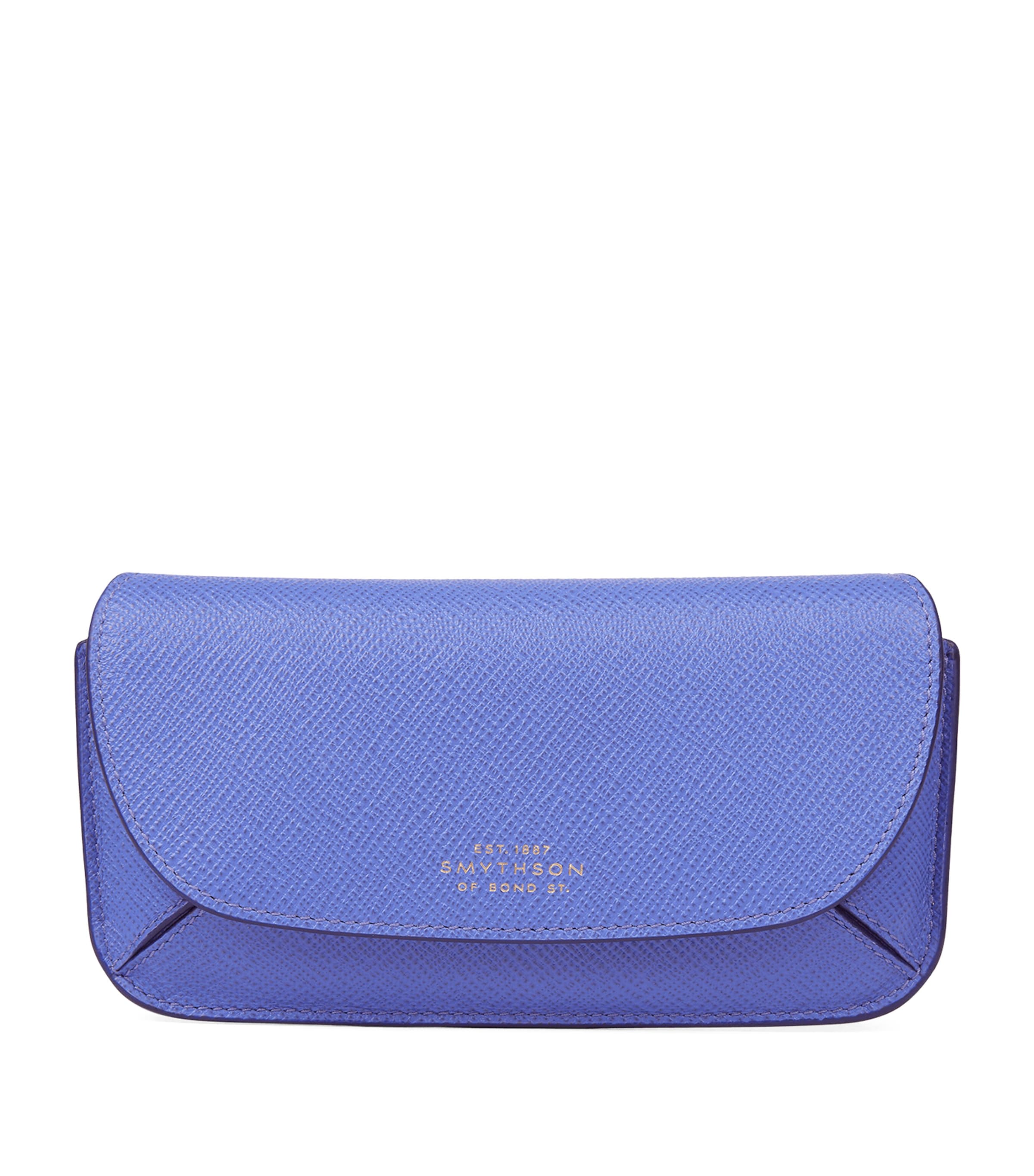 Smythson Panama Leather Sunglasses Case Ultra Violet Image 1
