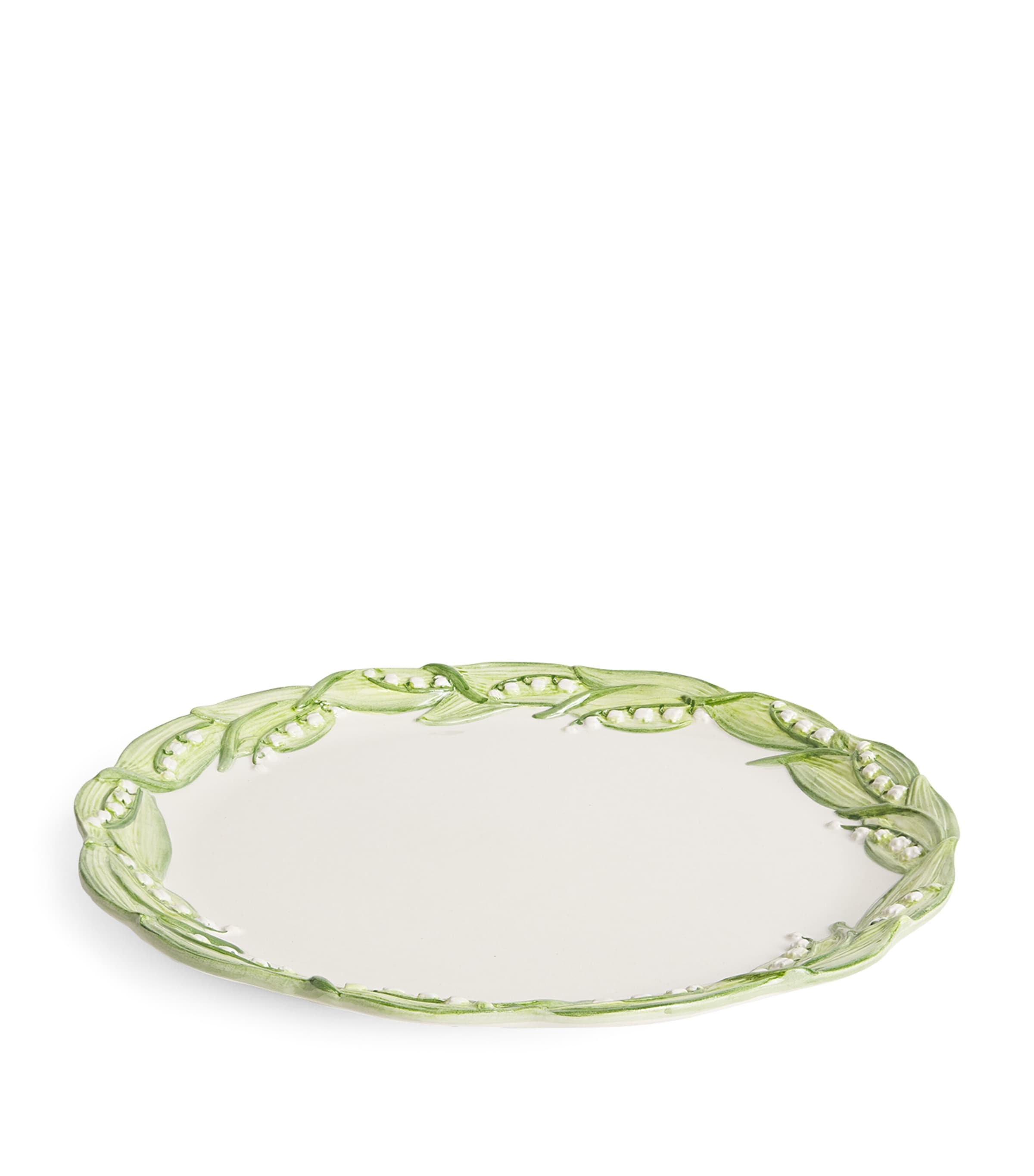 Lilly Of The Valley Charger Plate (32cm) WHITE/GREEN Image 3