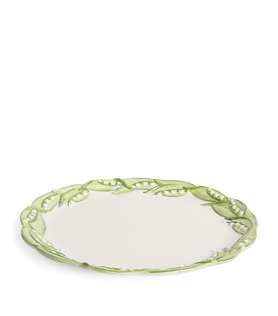 Lilly Of The Valley Charger Plate (32cm) WHITE/GREEN Image 3