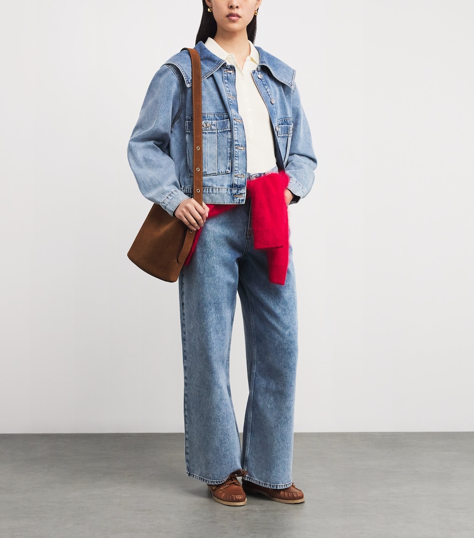 Wool-Silk Rib-Knit Polo Sweater ECRU Image 2