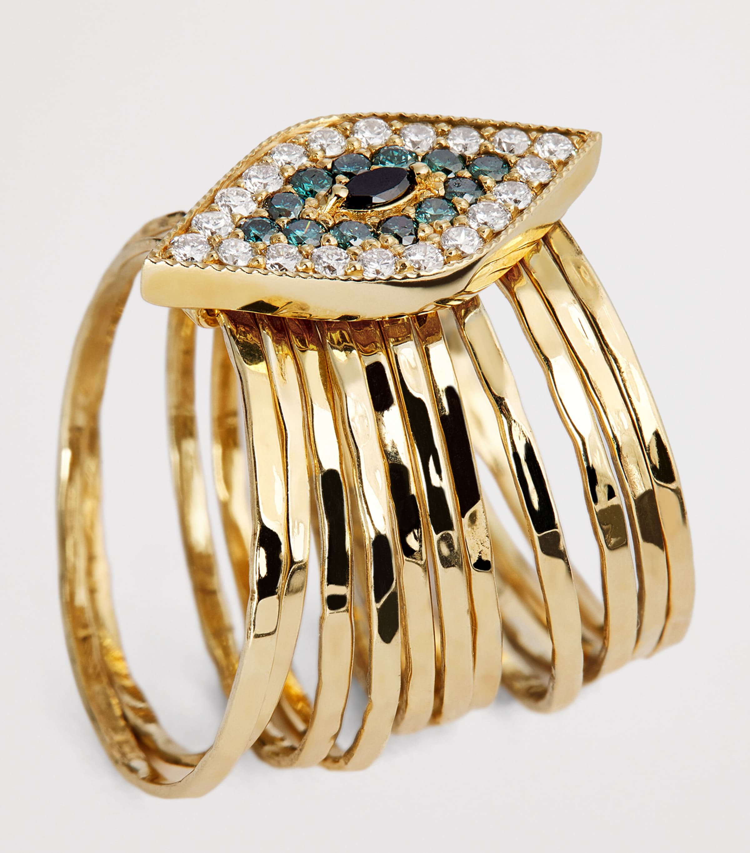 Yellow Gold and Diamond Eye Ring YELLOW GOLD Image 5