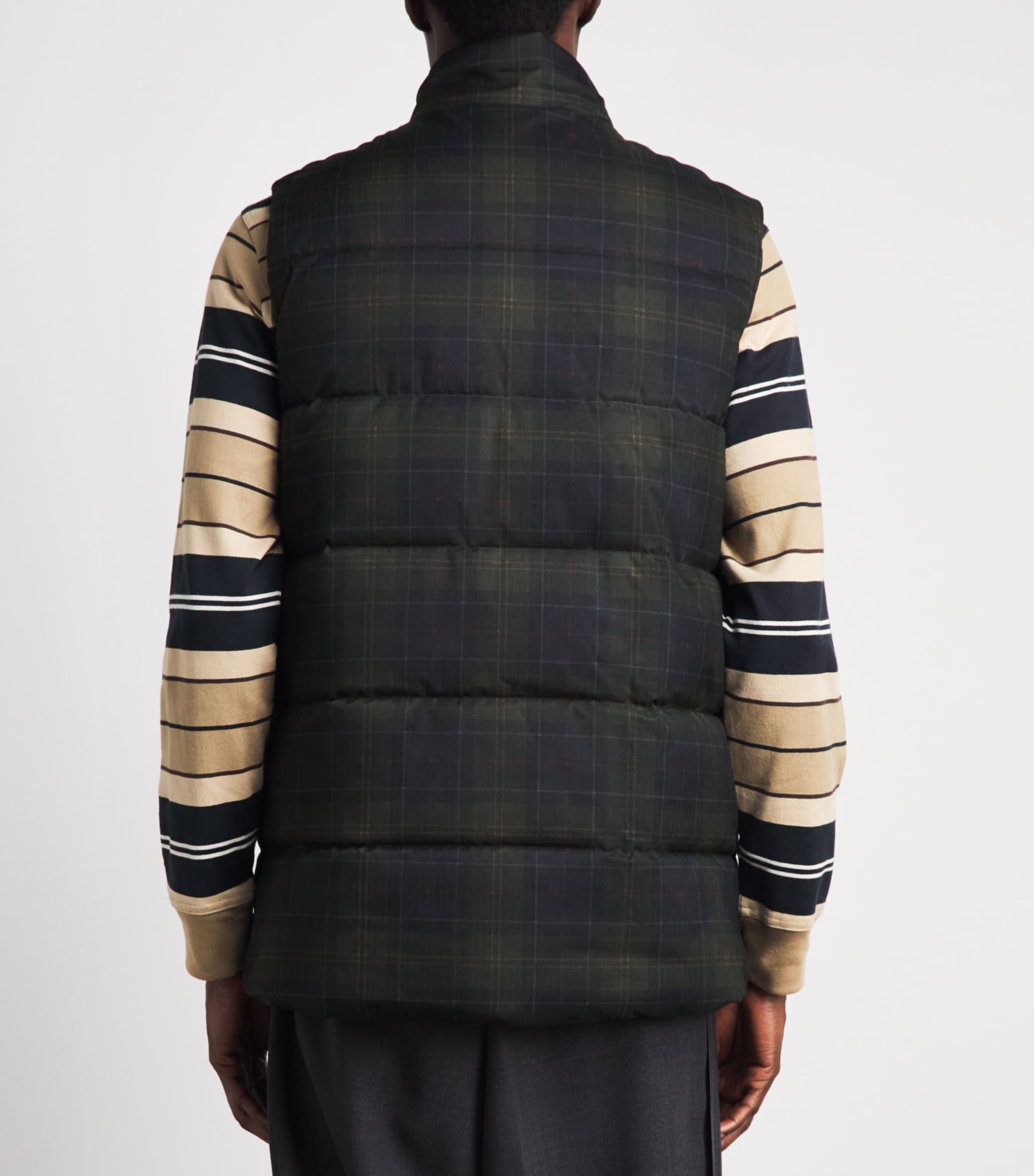 Barbour Mens Tartan Lonnen Gilet Shadow Classic Trtn Image 5