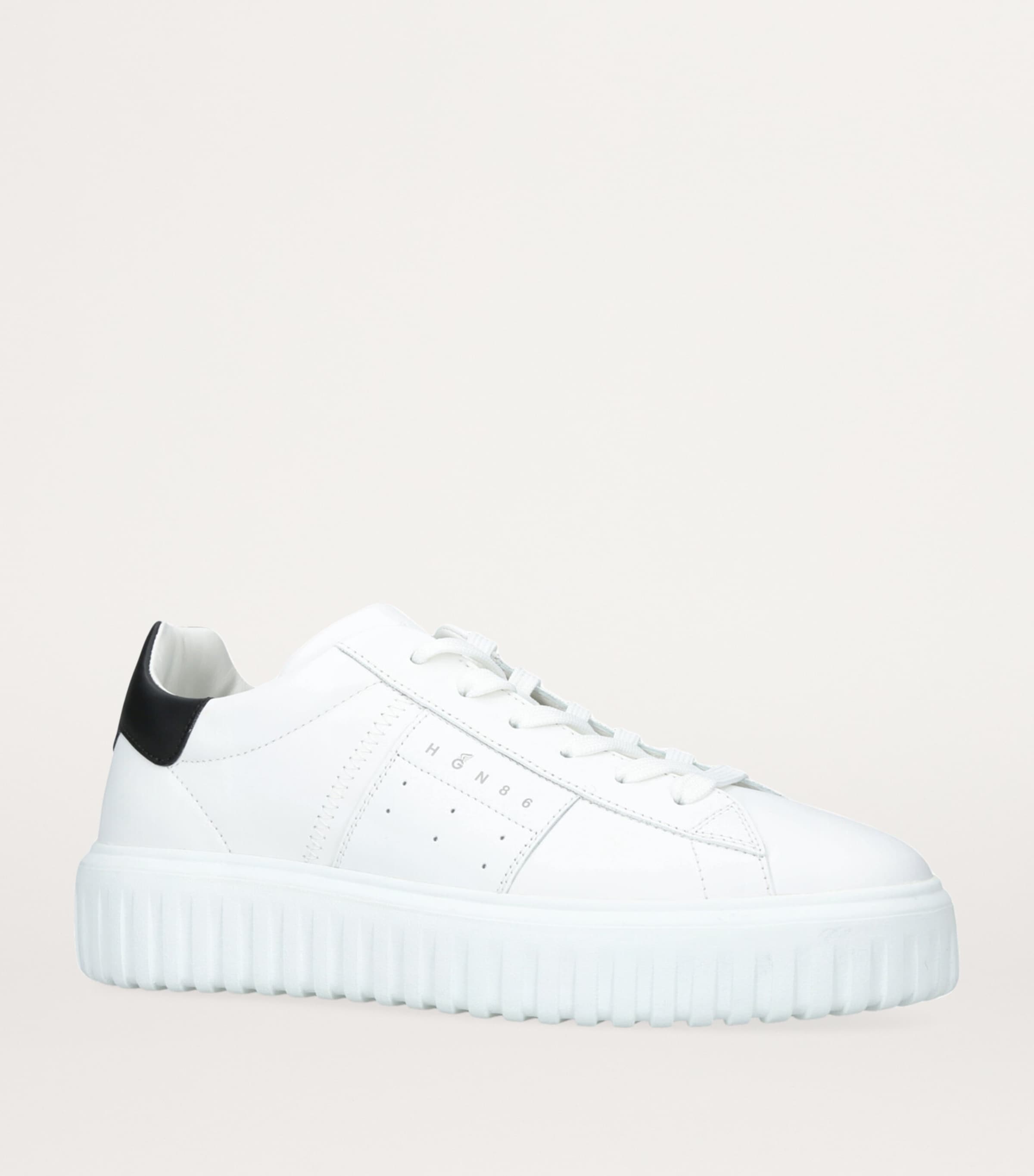 Hogan White Leather H-Stripes Sneakers | Harrods US