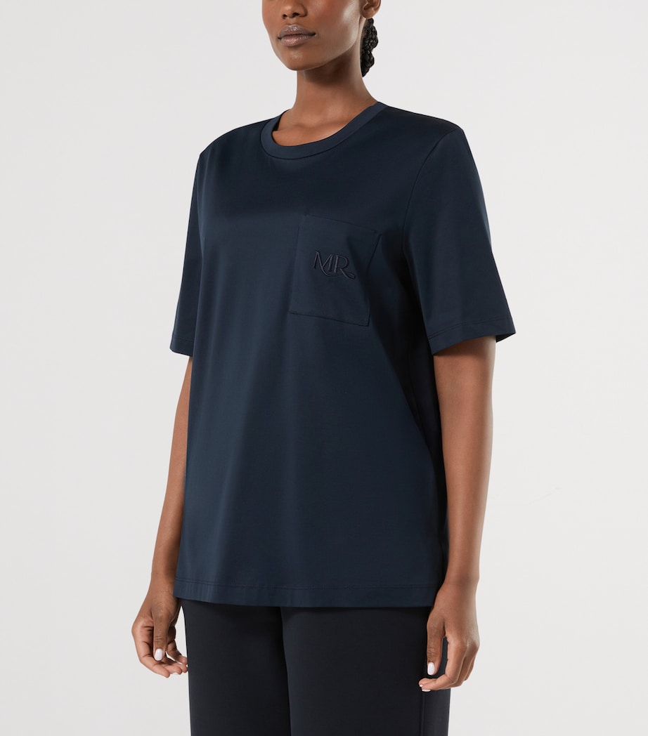 Marina Rinaldi Womens Cotton Oversized T-Shirt Midnightblue Image 3