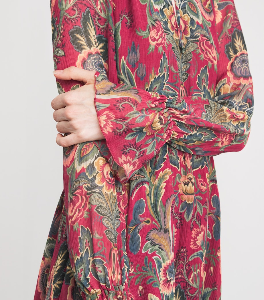 Ruffle Floral Mini Dress X0865 Image 6