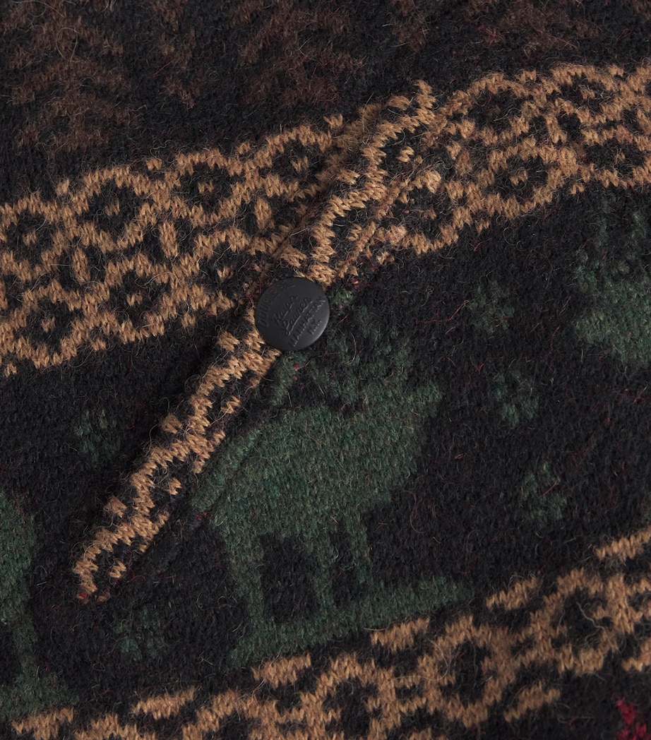 Alpaca-Wool Knitted Overshirt BLACK Image 5