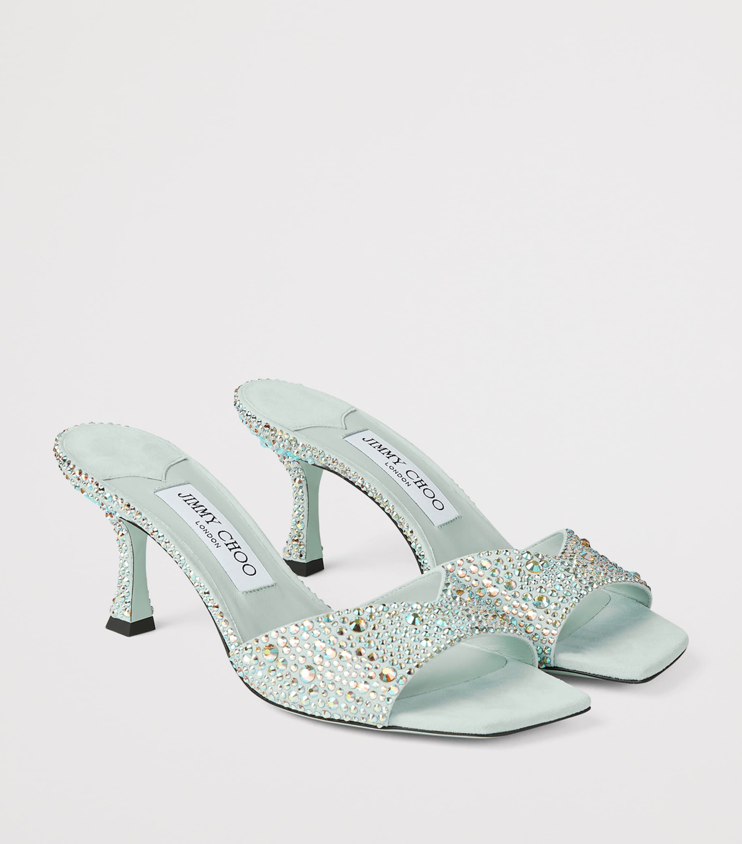 Jimmy Choo Skye 70 Leather Embellished Mules | Harrods US