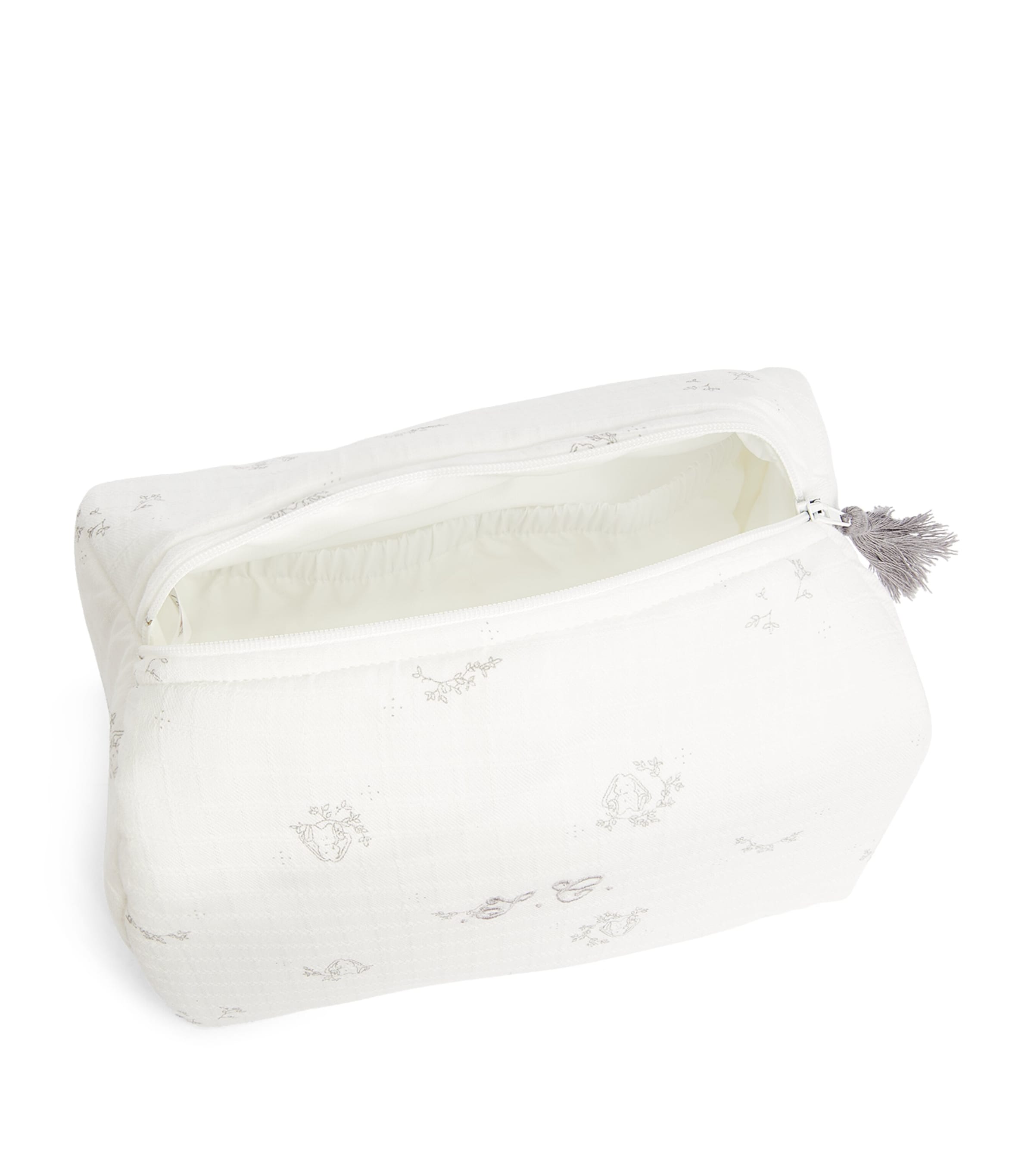 Cotton Rabbit Print Toiletry Bag 11 - ÉCRU / IVORY Image 2