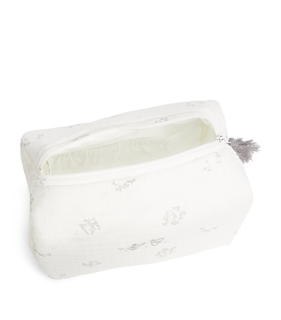 Cotton Rabbit Print Toiletry Bag 11 - ÉCRU / IVORY Image 2