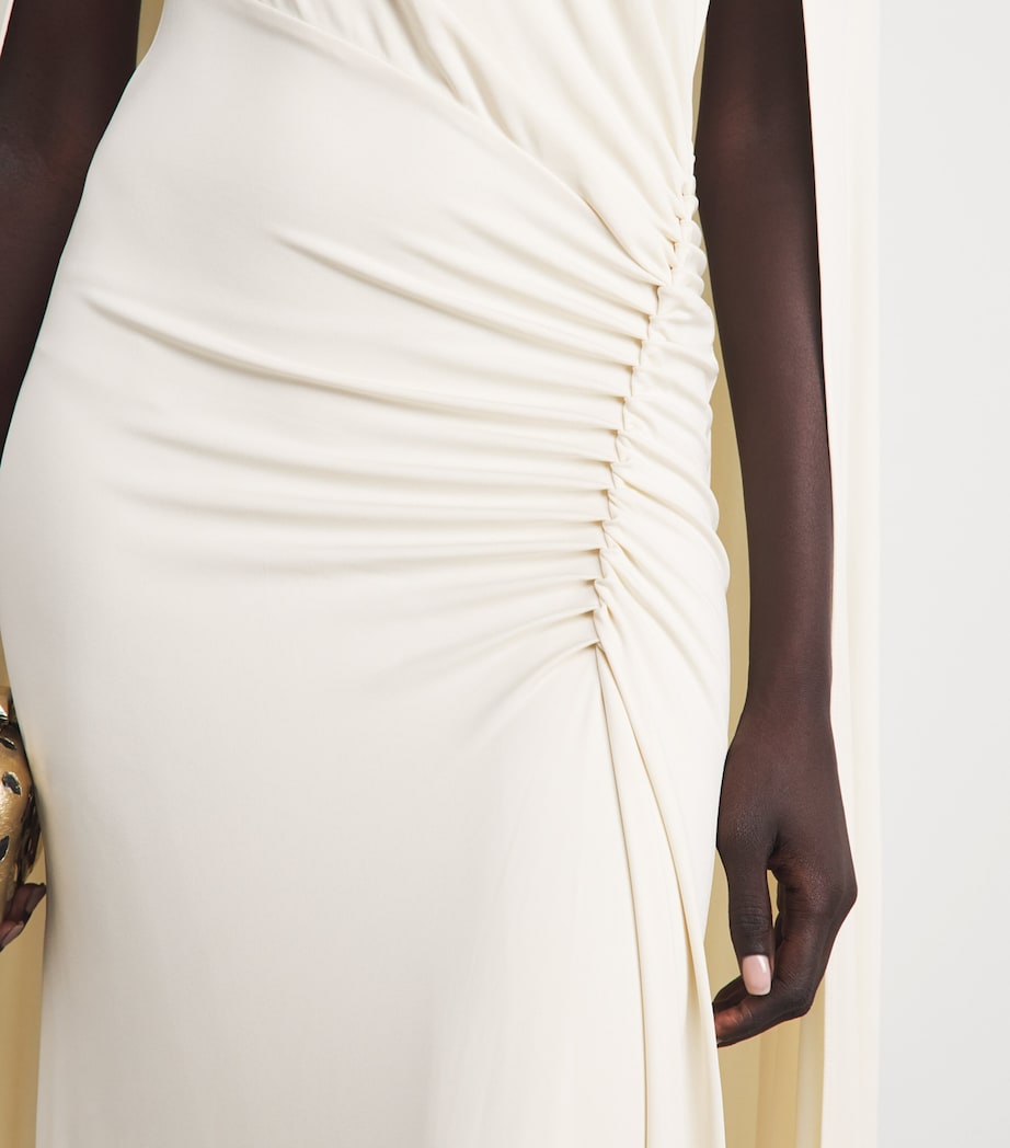 Simkhai Womens Cape Gathered Gown Yolk Image 5