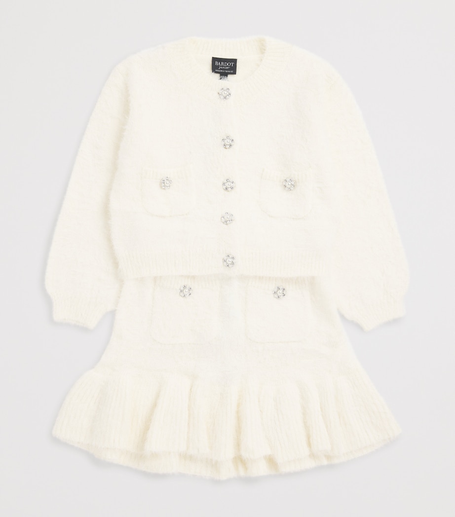 Fluffy Sophia Cardigan (4-10 Years) WINTER WHITE Image 3
