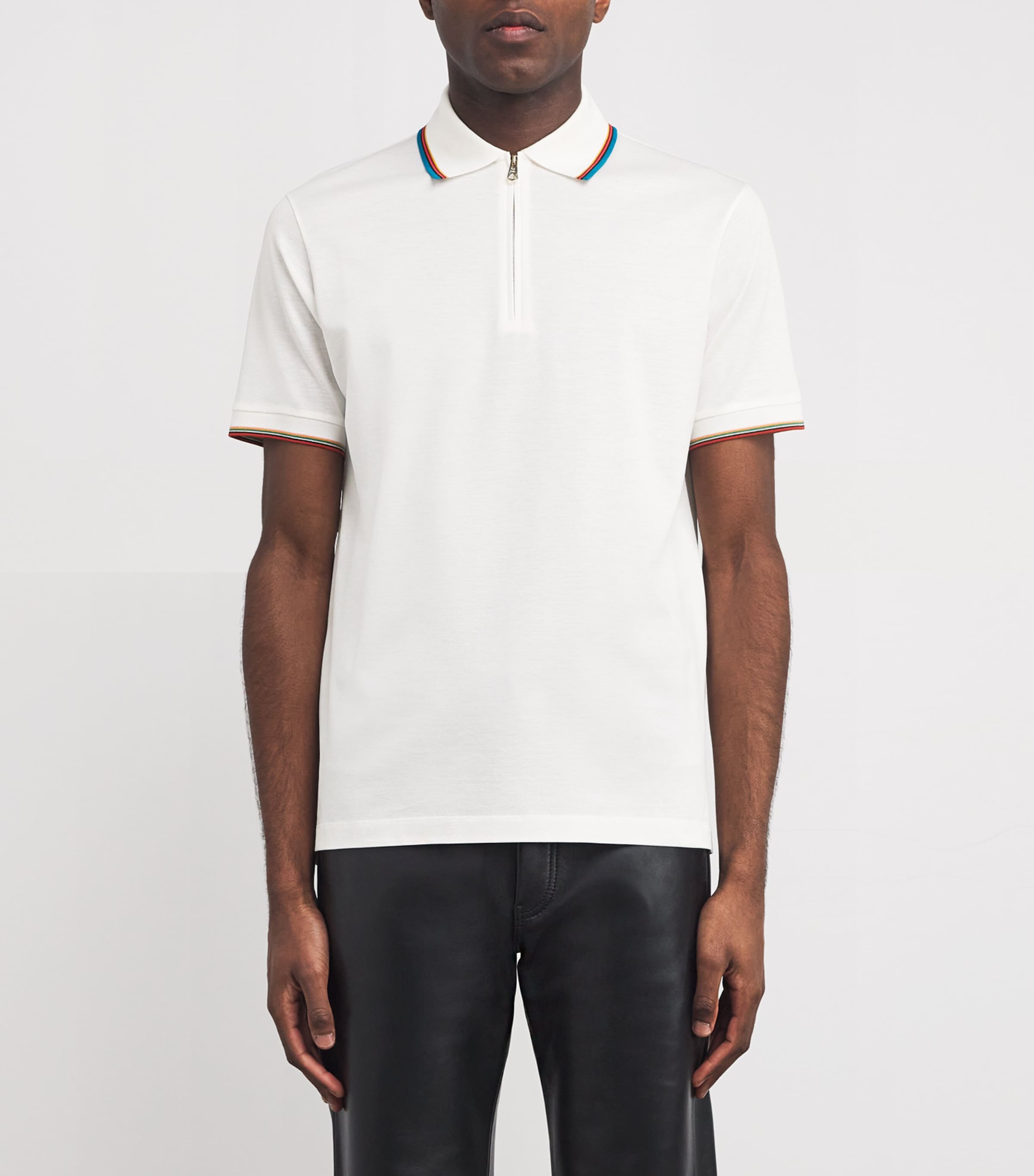 Paul Smith Mens Cotton Signature Stripe Polo Shirt Image 3
