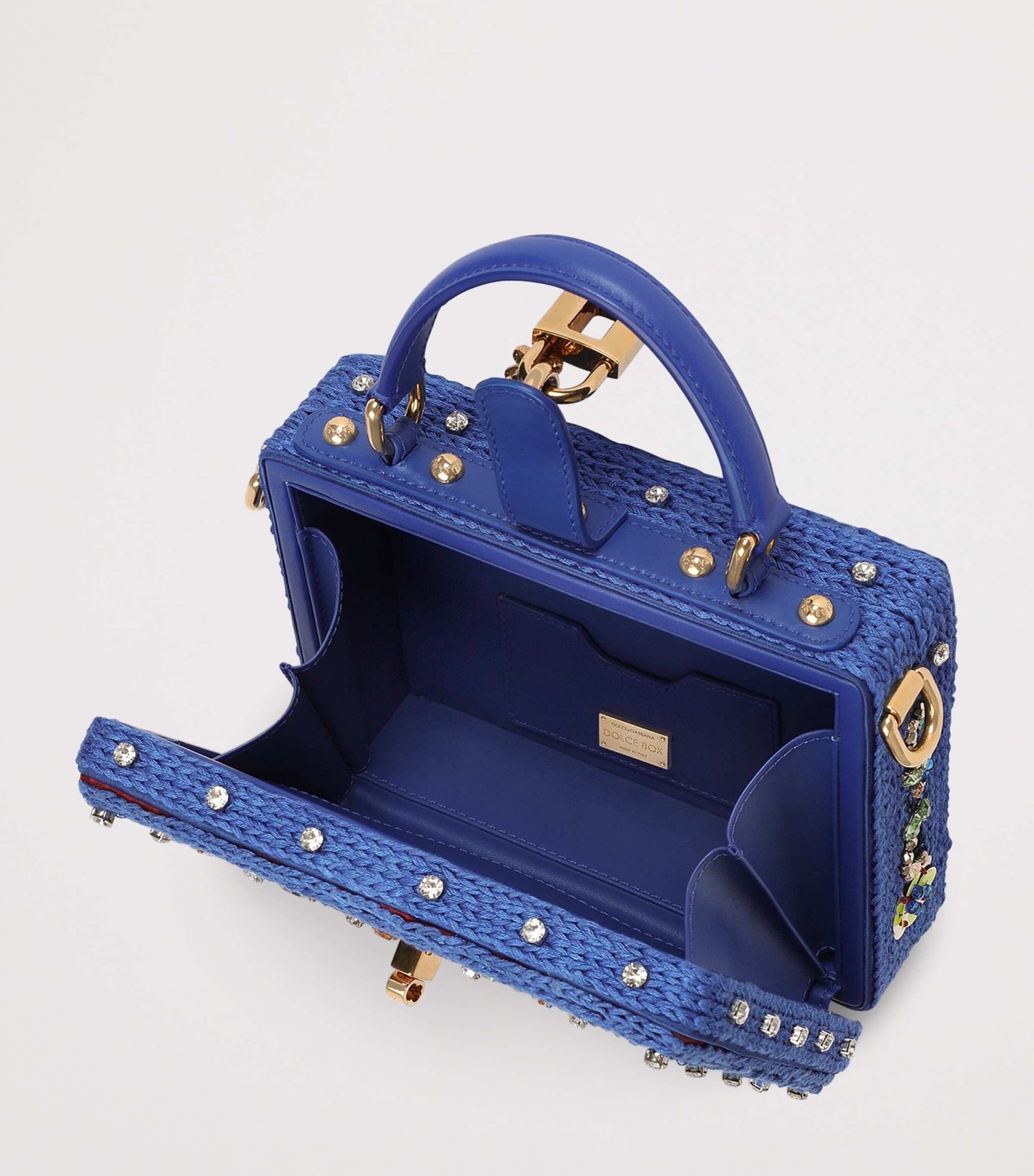 Dolce&Gabbana Calfskin Medium Vittoria Top-Handle Bag Multicolor/blu Image 4