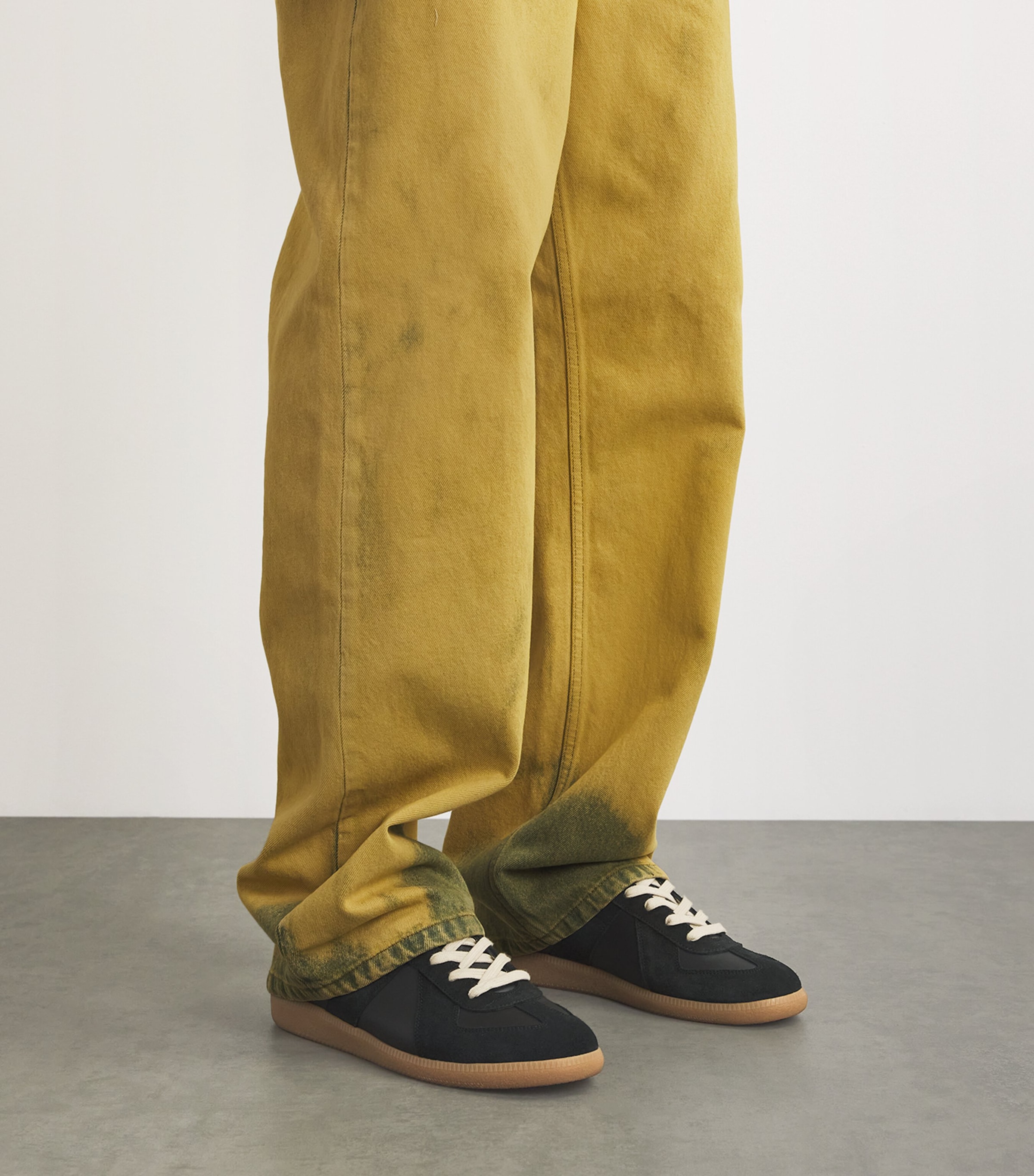 Maison Margiela Leather-Suede Replica Sneakers | Harrods US