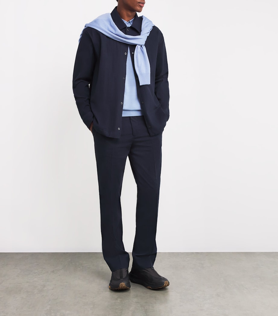 Seersucker Celian Overshirt JL NAVY-6855 Image 2