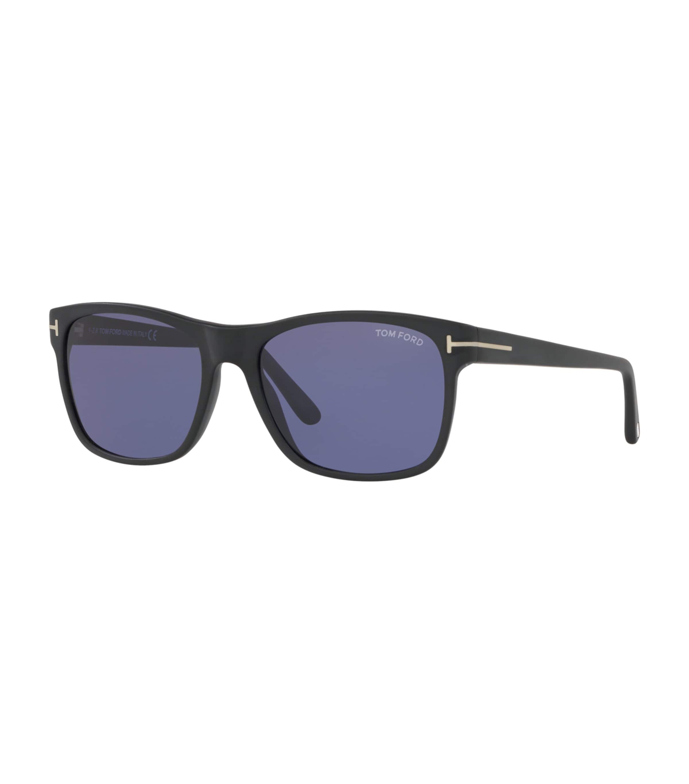 TOM FORD Acetate Giulio Rectangle Sunglasses Black Image 4