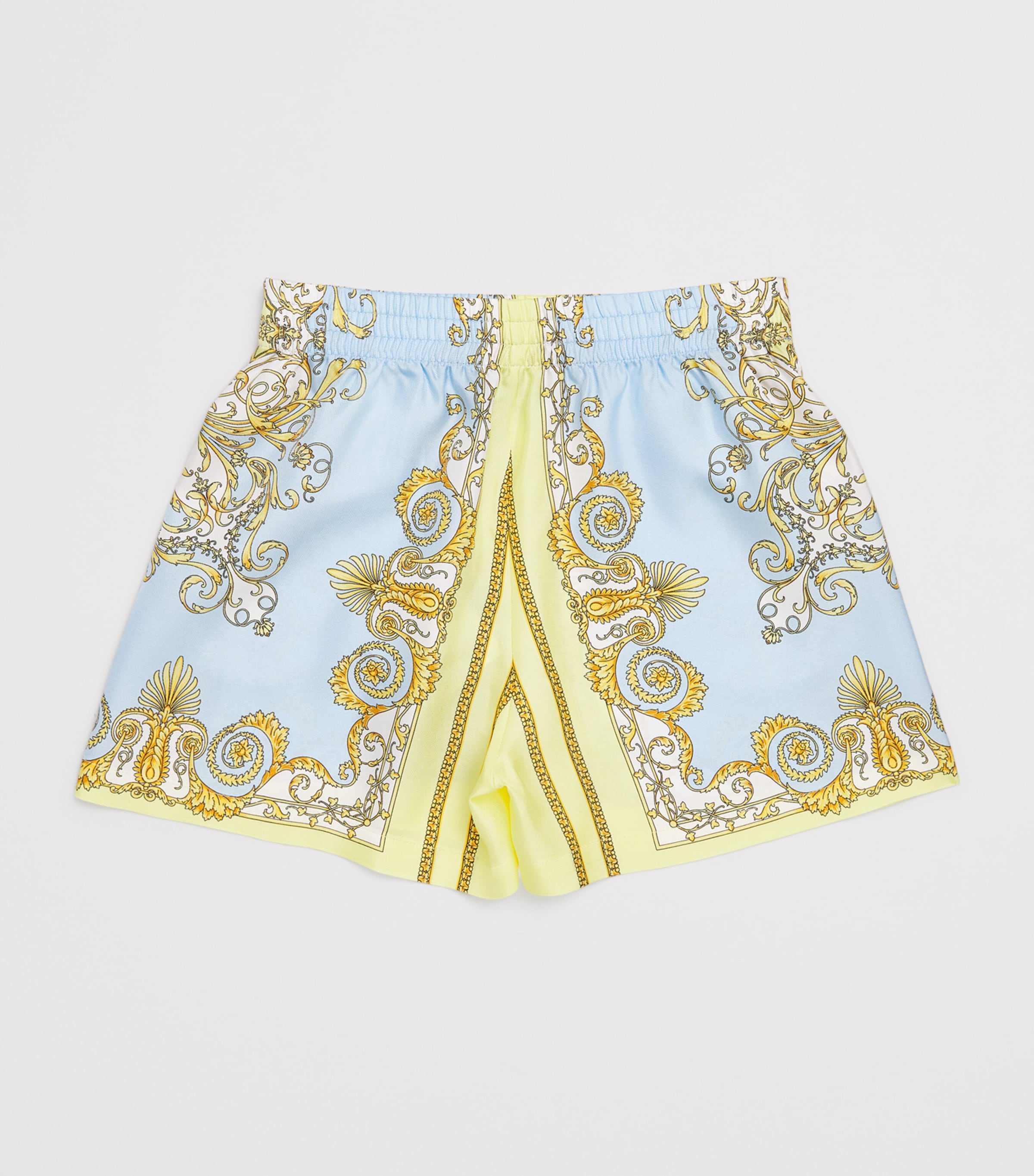 Silk Twill Shorts (6-14 Years) 5Y580 YELL+95 BLUE Image 2