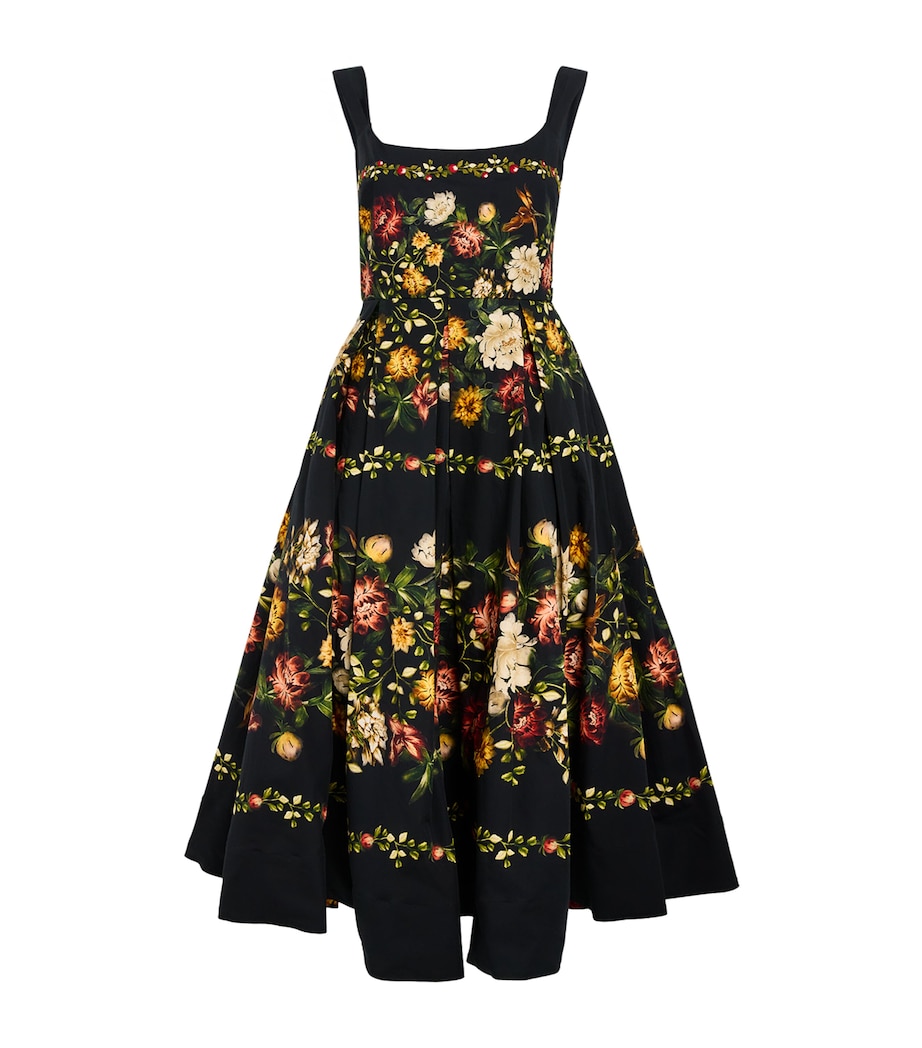 Cotton Floral Midi Dress MULTICOLOR Image 1