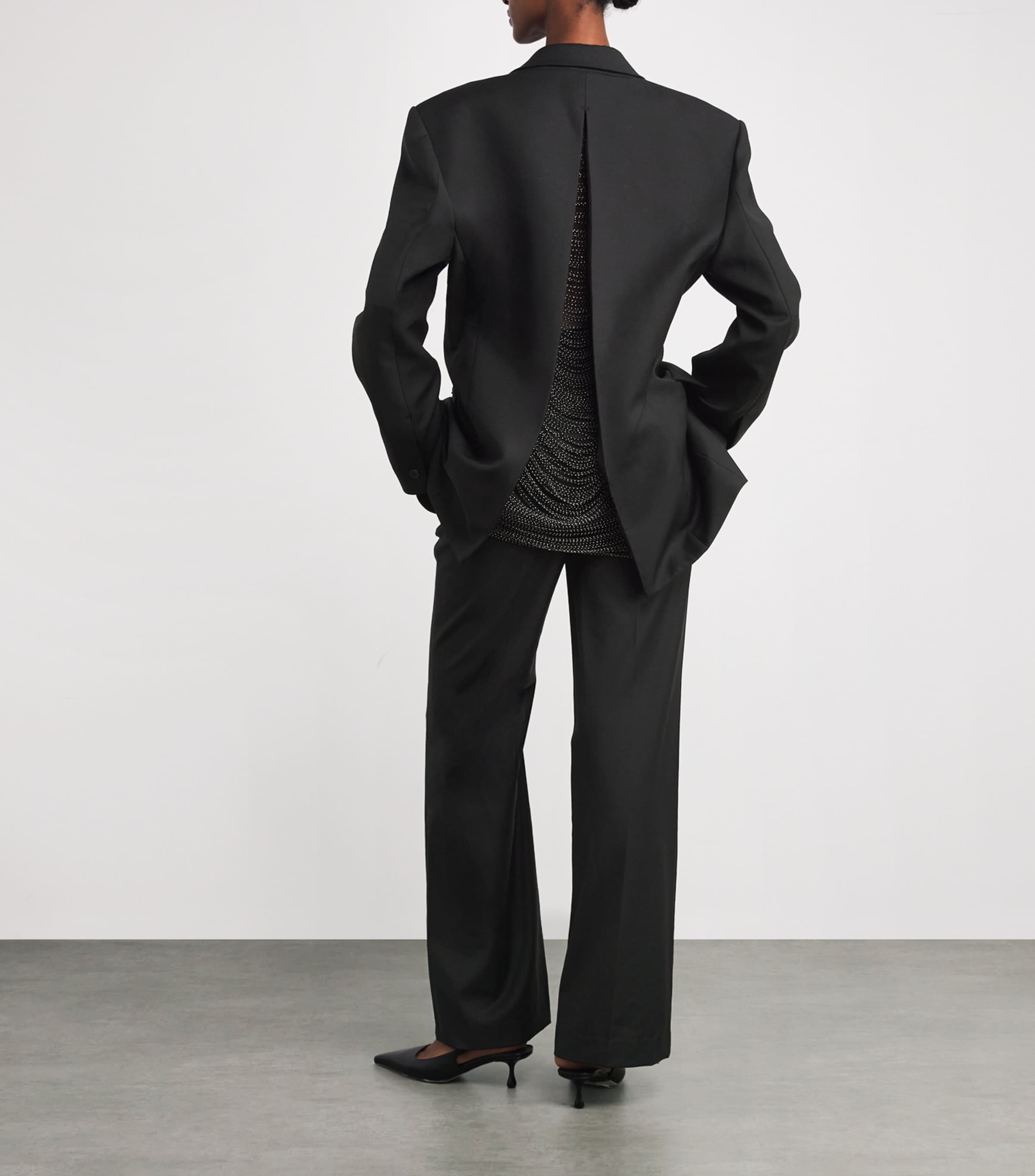 Wool-Blend Edie Blazer BLACK DBLK Image 2