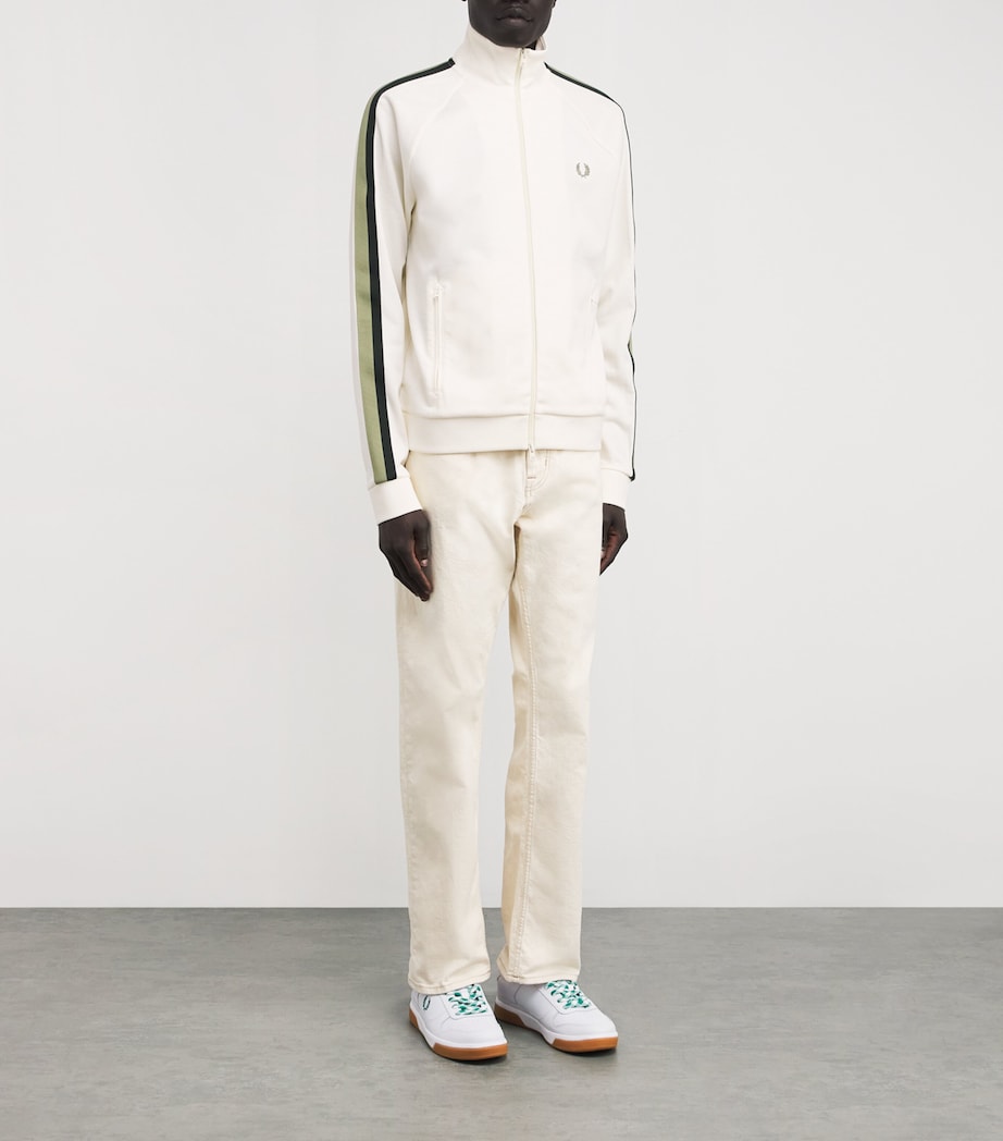 Contrast-Tape Track Jacket 760LT ECRU Image 2