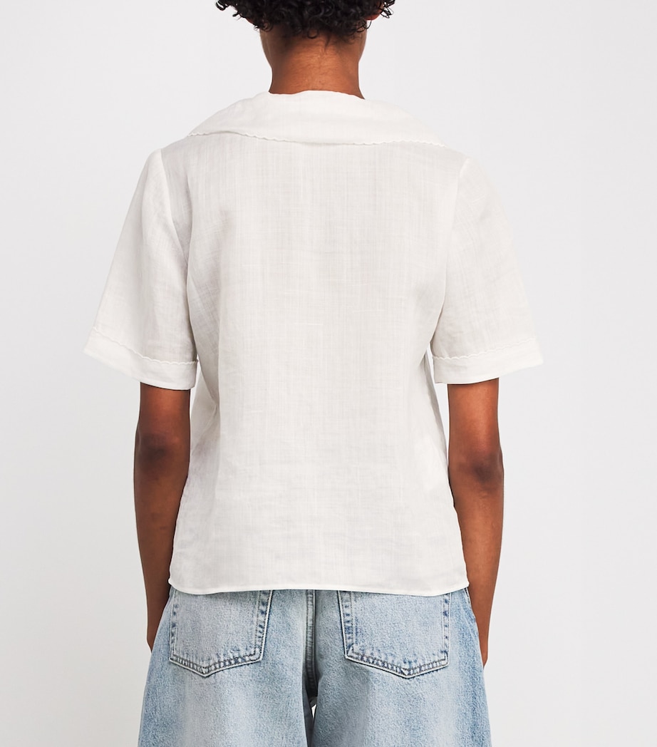 The Scallop Sailor Blouse WHITE Image 4