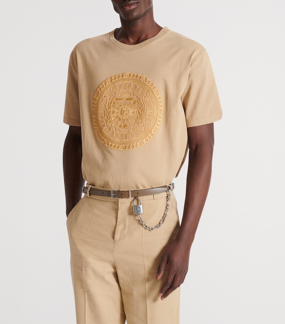 Leather Padlock Sync Belt 8DK KAKI Image 3