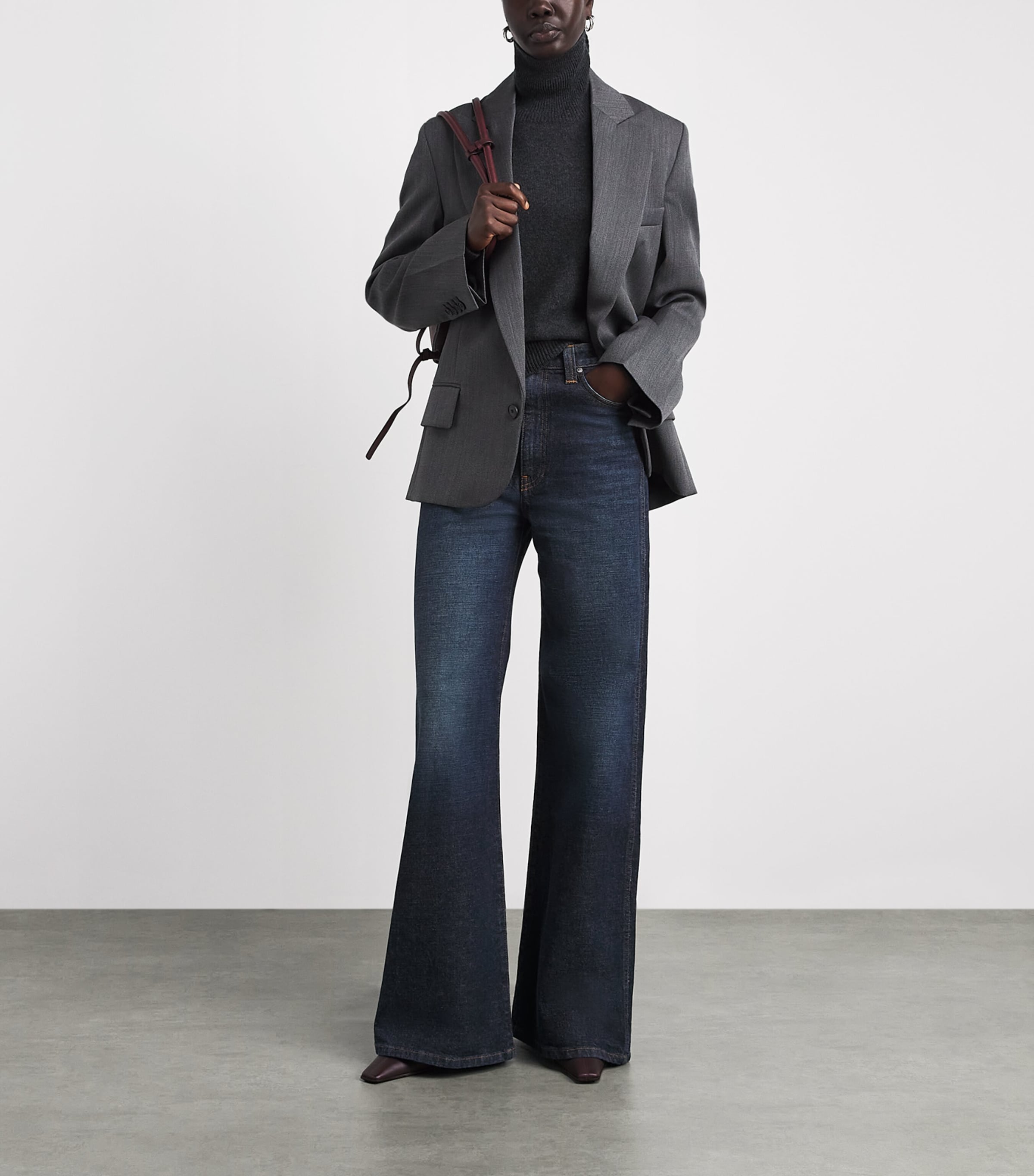 Khaite Womens Dane Wide-Leg Jeans Lansing Image 2