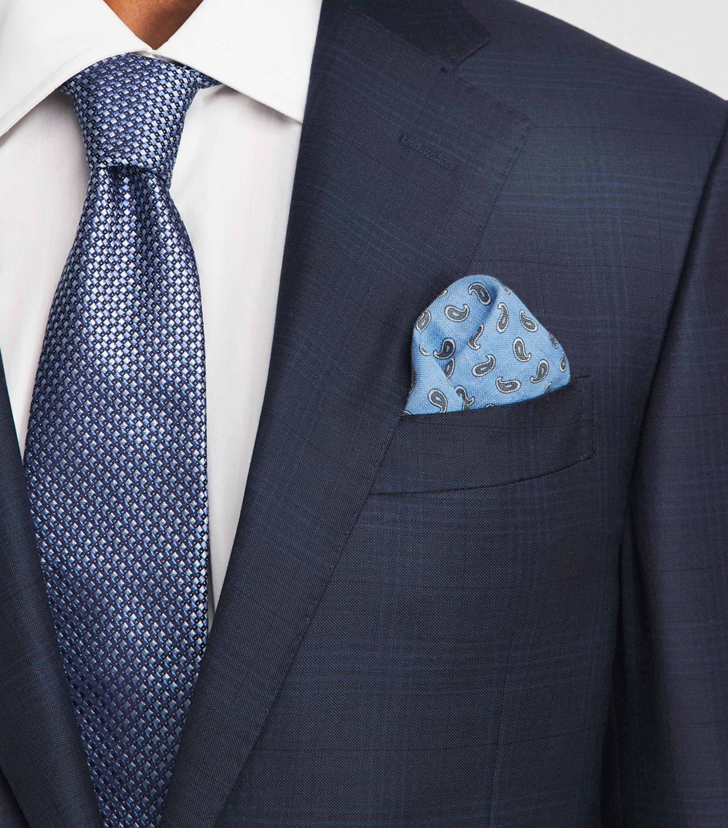 Isaia Silk Printed Pocket Square Image 2