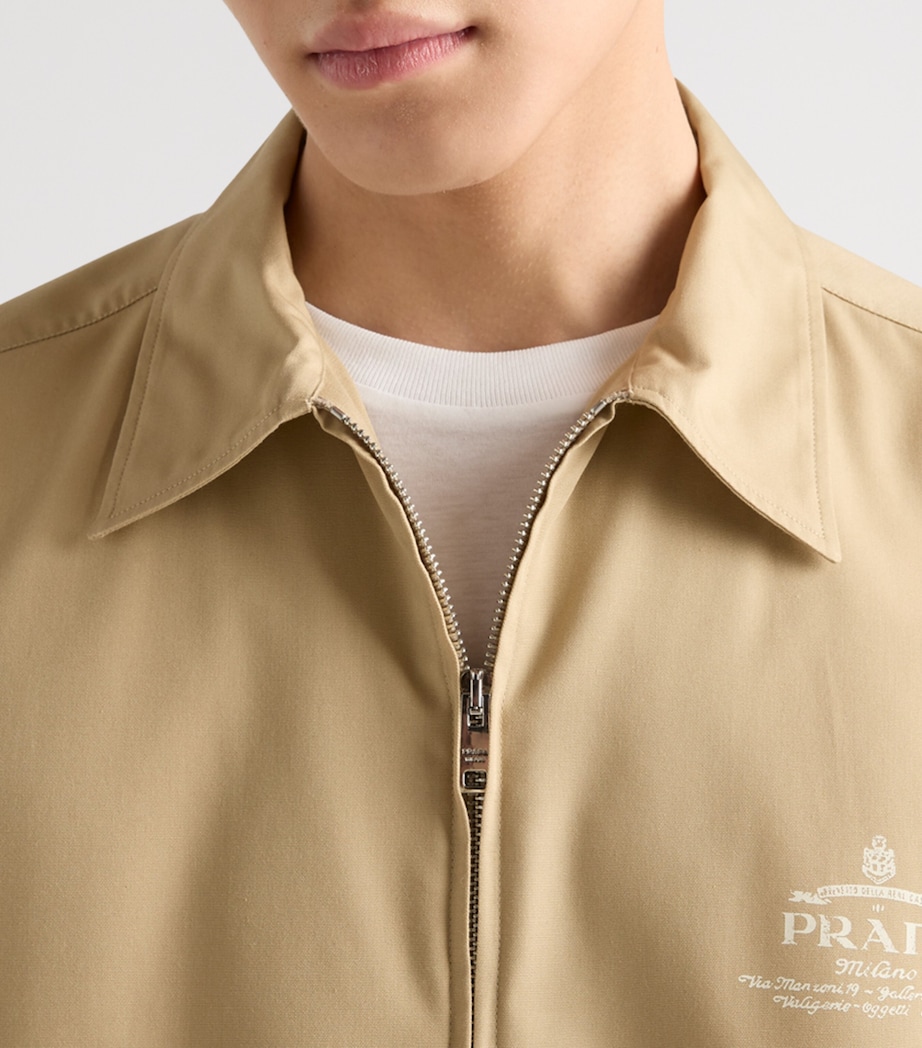 Prada Mens Technical Cotton Short-Sleeve Shirt Image 3