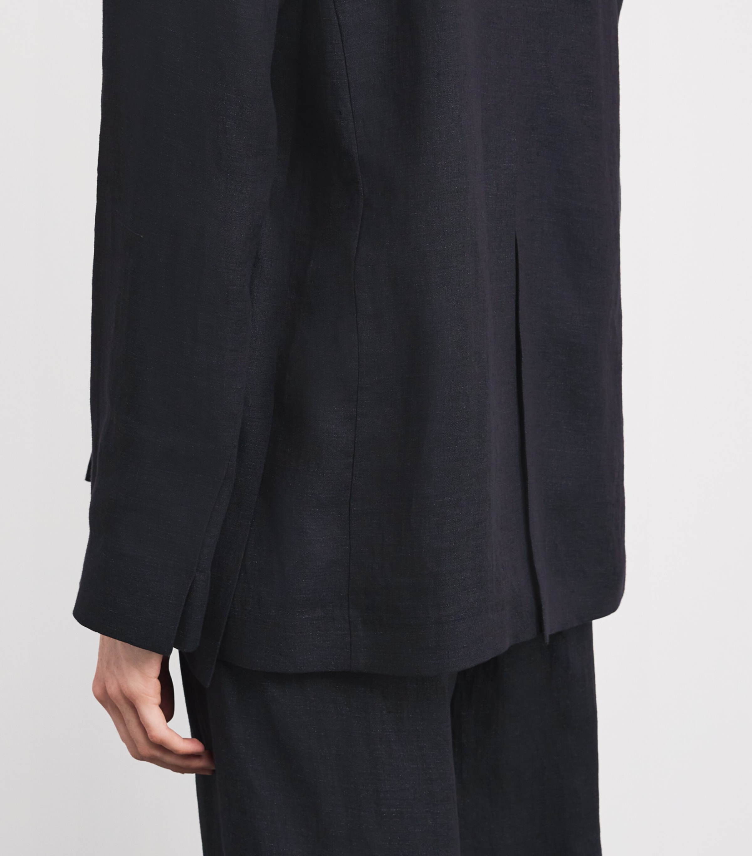 Linen Soft Blazer NERO Image 6