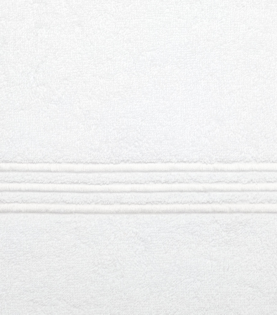 Tre Righe Bath Sheet (100cm x 180cm) WHITE/WHITE Image 2