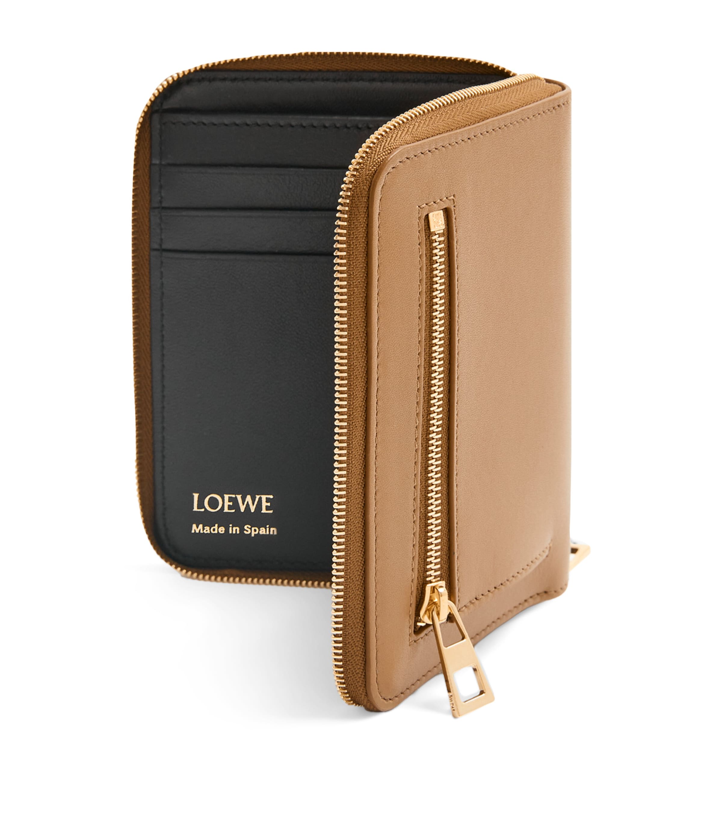 LOEWE Leather Knot Zip-Around Wallet Oak/black Image 2