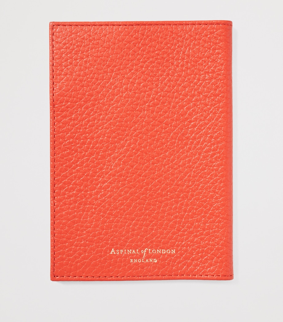 Leather Passport Cover CORAL Image 2