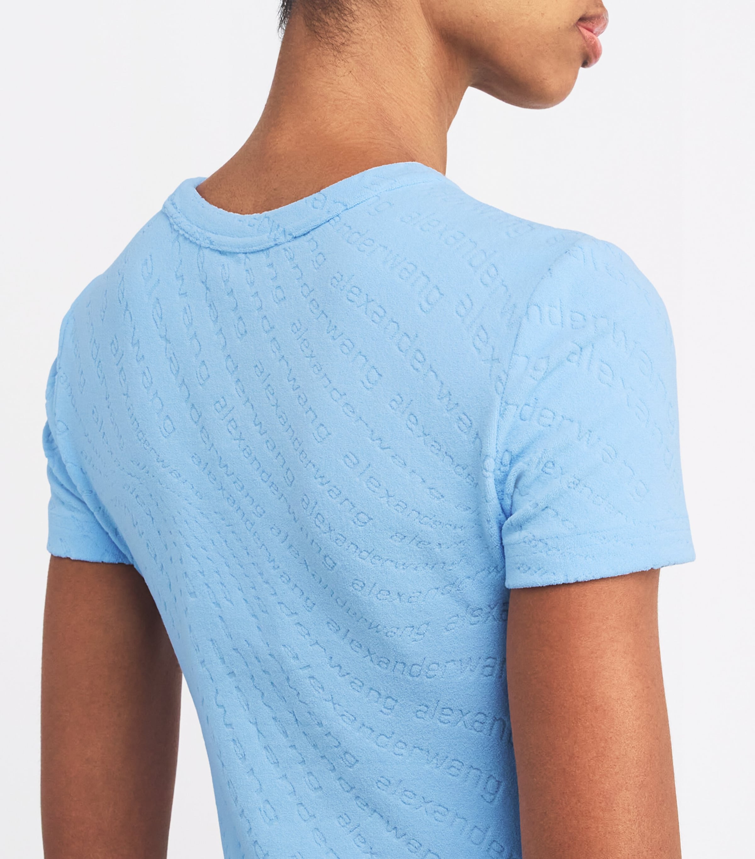 Logo Jacquard Stretch Mini Dress SKY BLUE Image 4