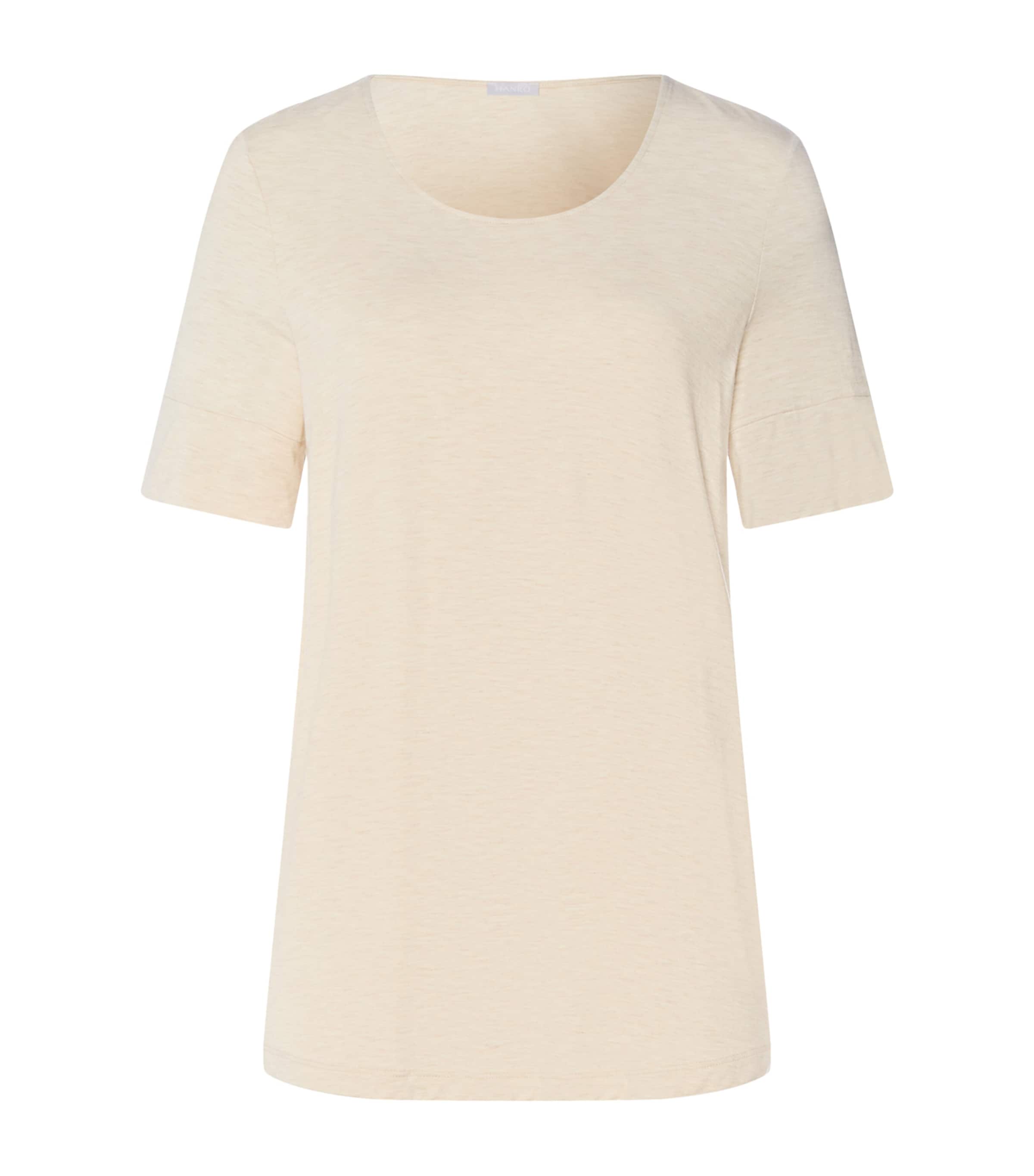 Hanro Womens Natural Elegance T-Shirt Summer Sand Melange Image 1