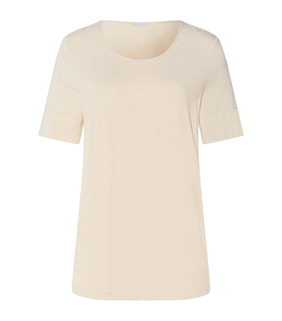 Hanro Womens Natural Elegance T-Shirt Summer Sand Melange Image 1
