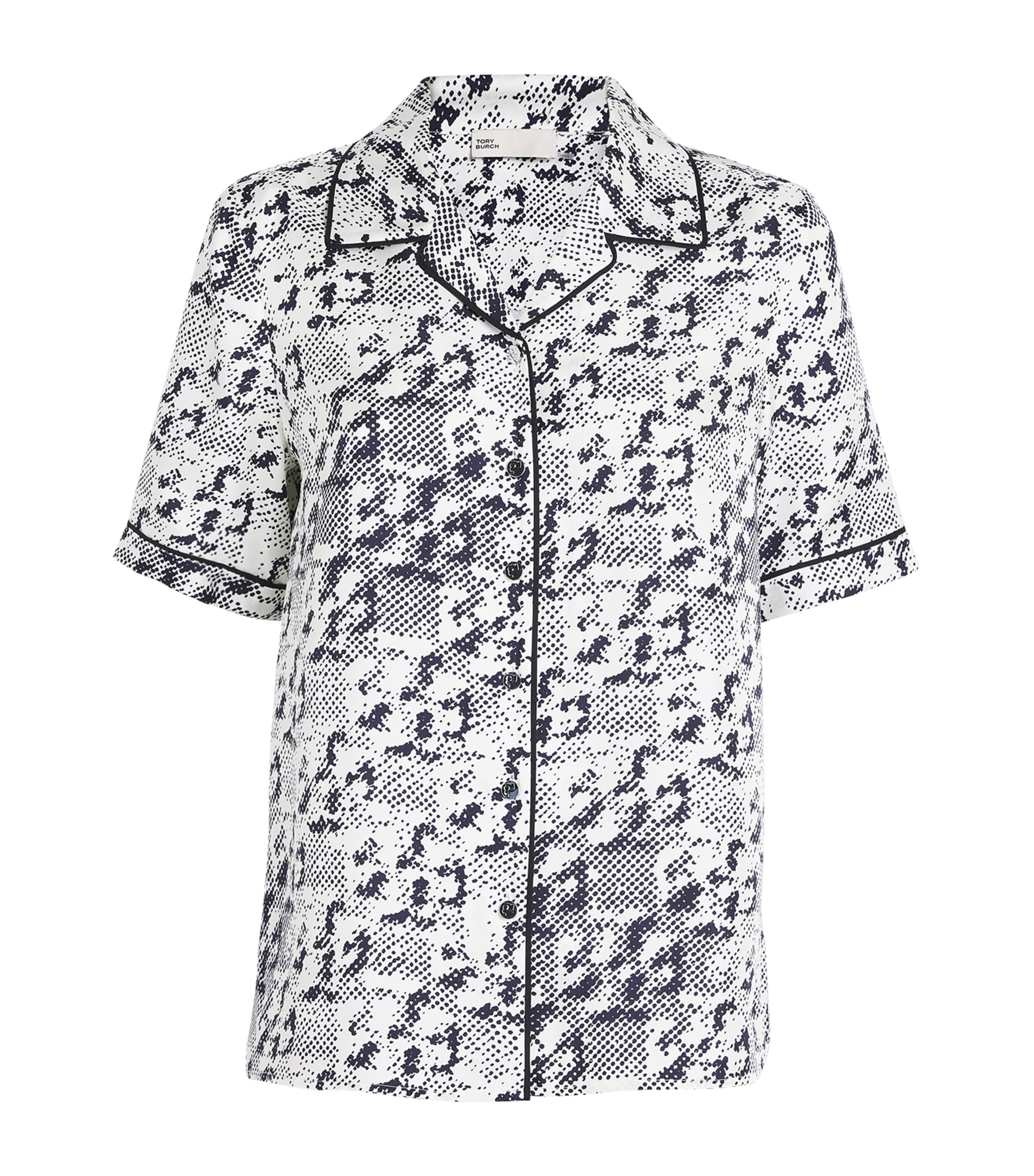 Shop Tory Burch Silk Printed Shirt