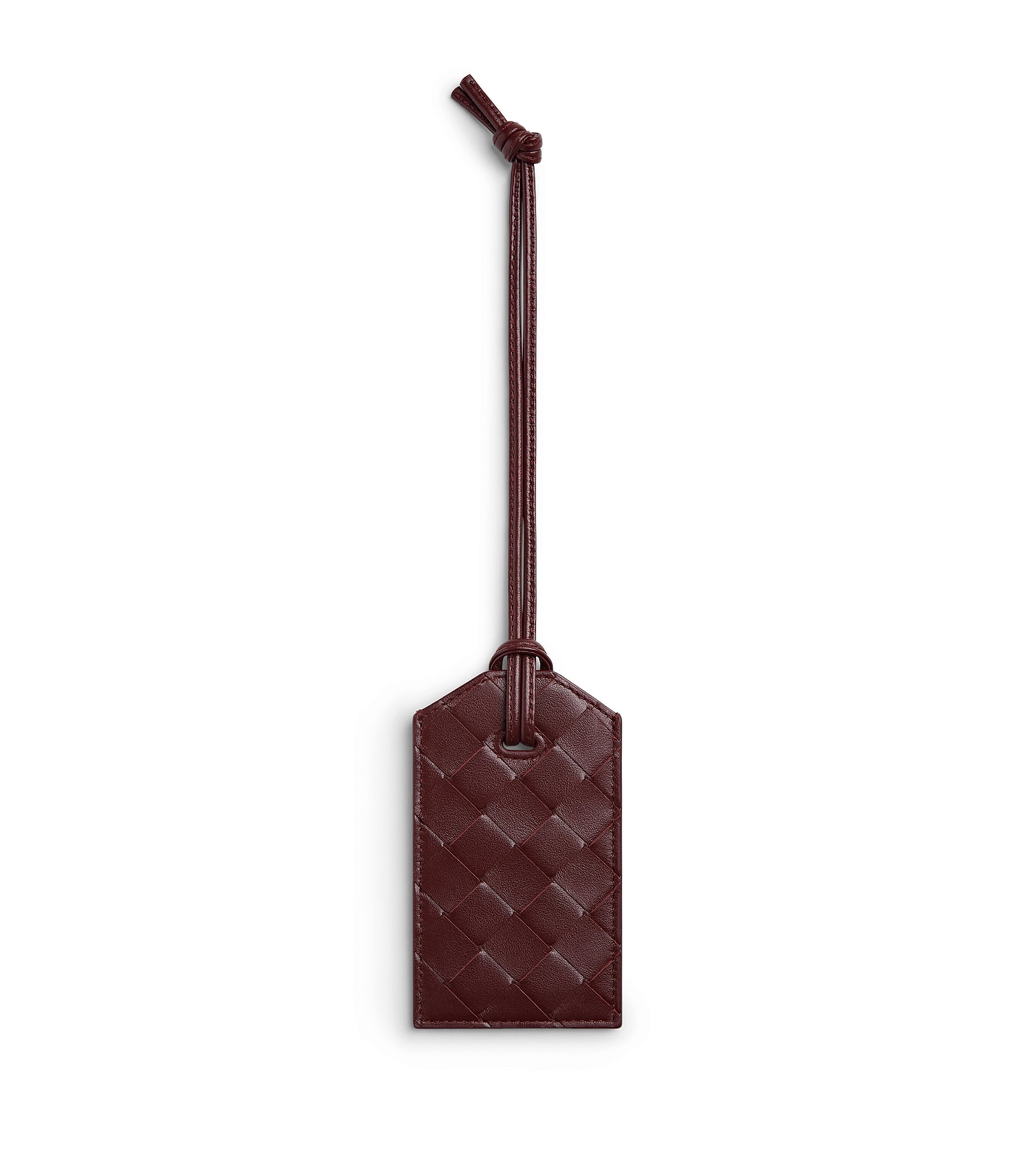 Bottega Veneta Leather Intrecciato Luggage Tag | Luggage | Men Accessories | Travel Accessories | Luggage Tag | Designers | Bottega Veneta | Women Accessories