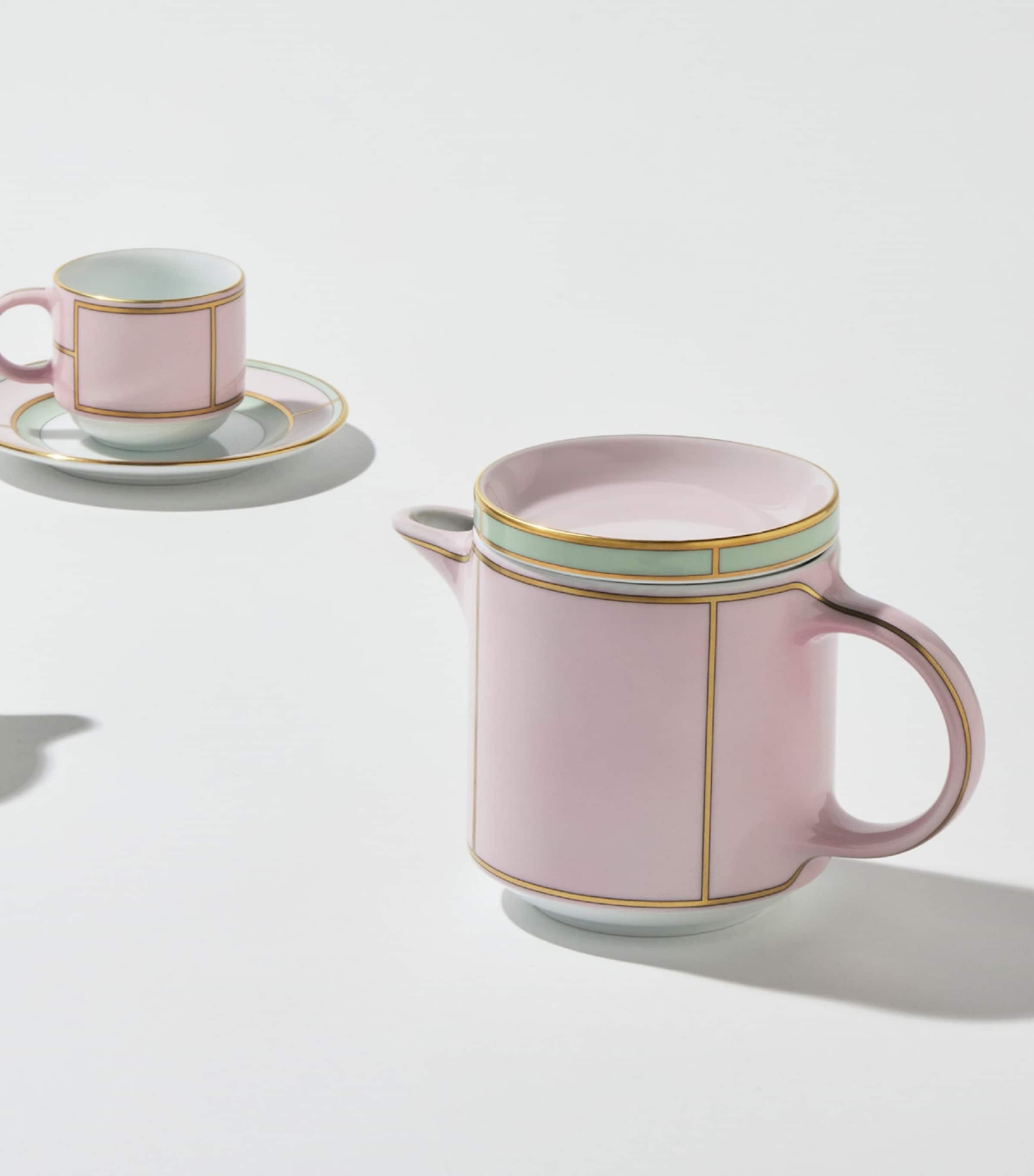 GINORI 1735 Porcelain Colonna Diva Rosa Coffee Pot (500ml) Image 2