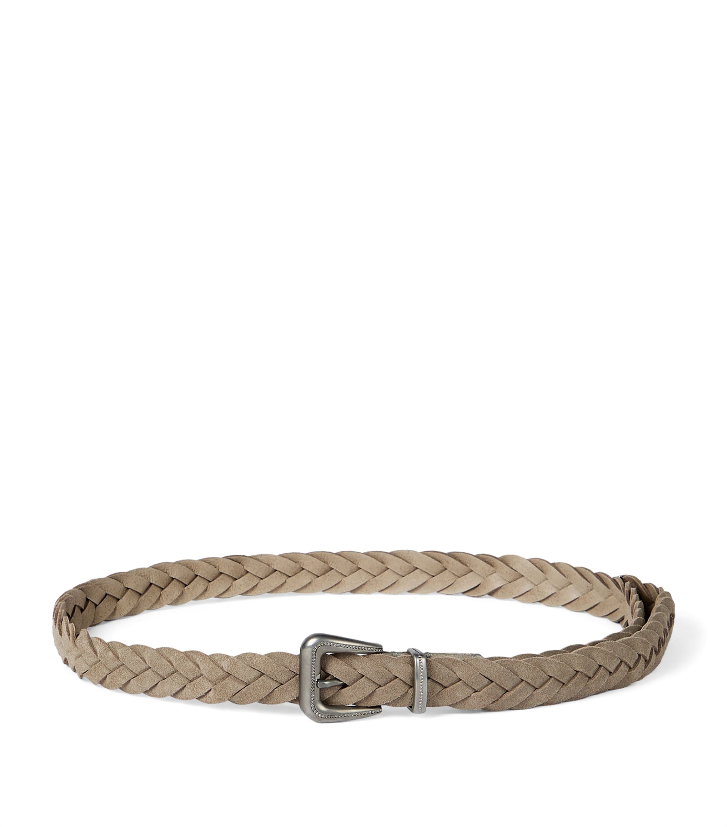 Brunello Cucinelli Suede Braided Belt Image 1