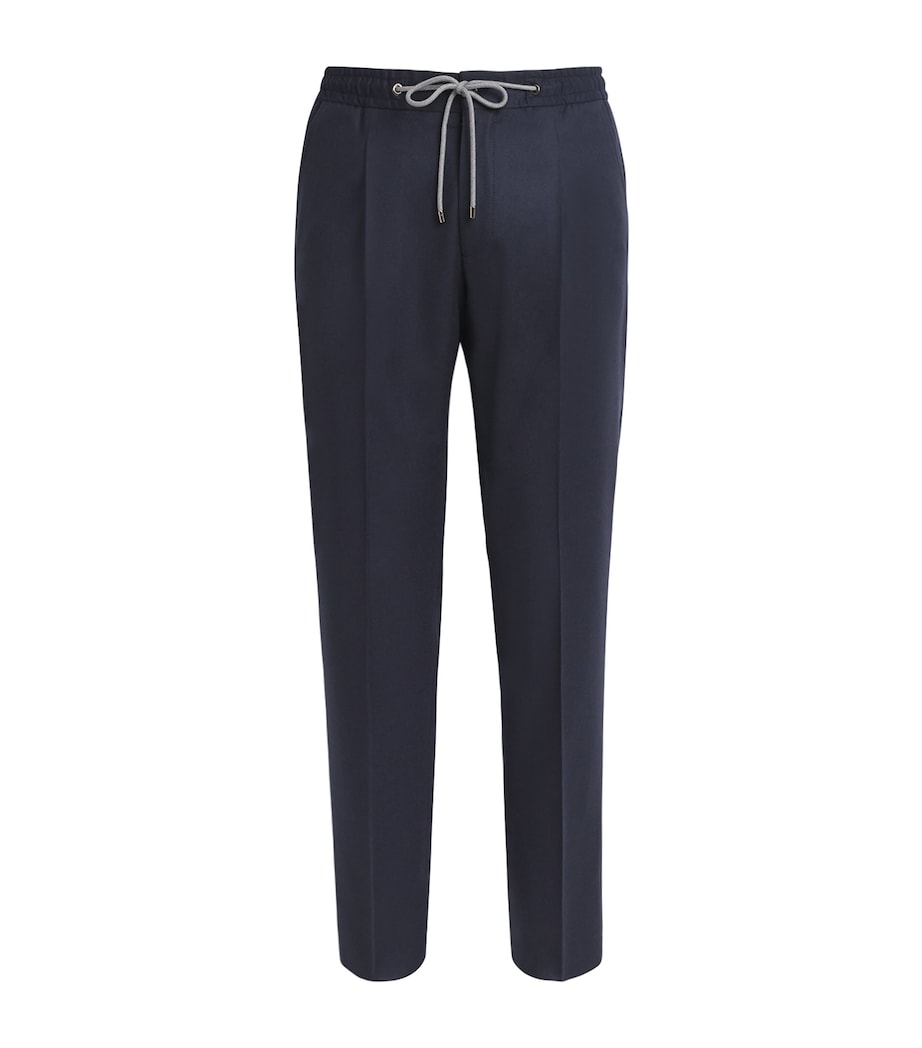 Wool Drawstring Trousers 010 BLUE MELANGE Image 1