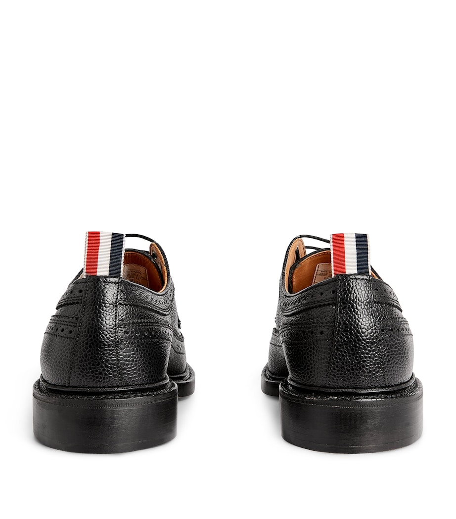 Leather Longwing Brogues BLACK Image 3