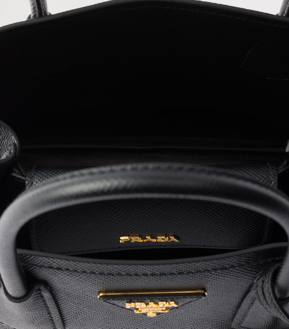 Small Saffiano Leather Double Top-Handle Bag F0002 Image 4