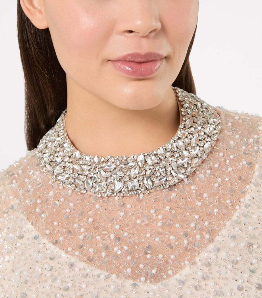 Marina Rinaldi Embellished Silk Choker Nudo Image 2